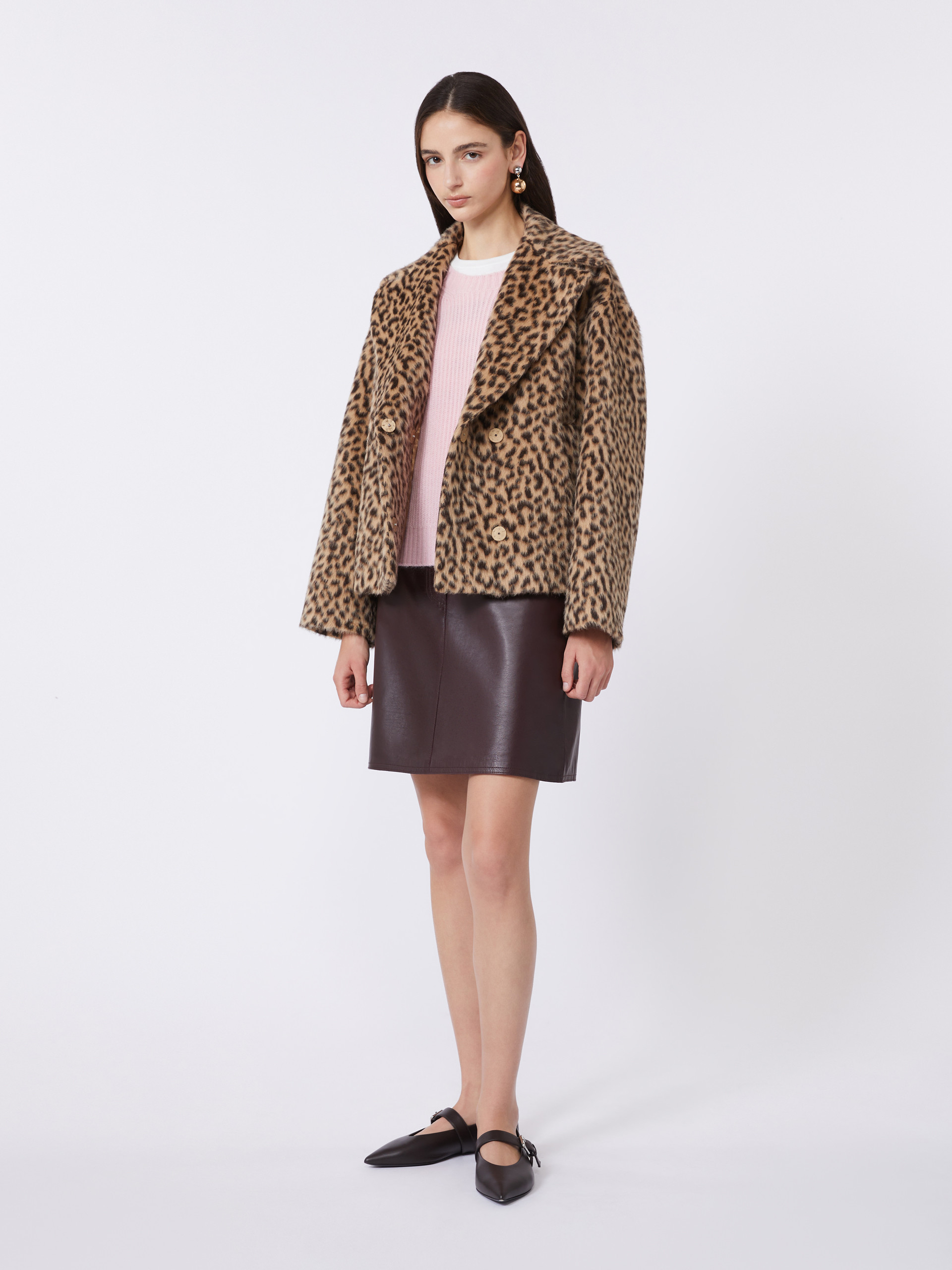 Short leather skirt - BORDEAUX - Weekend Max Mara