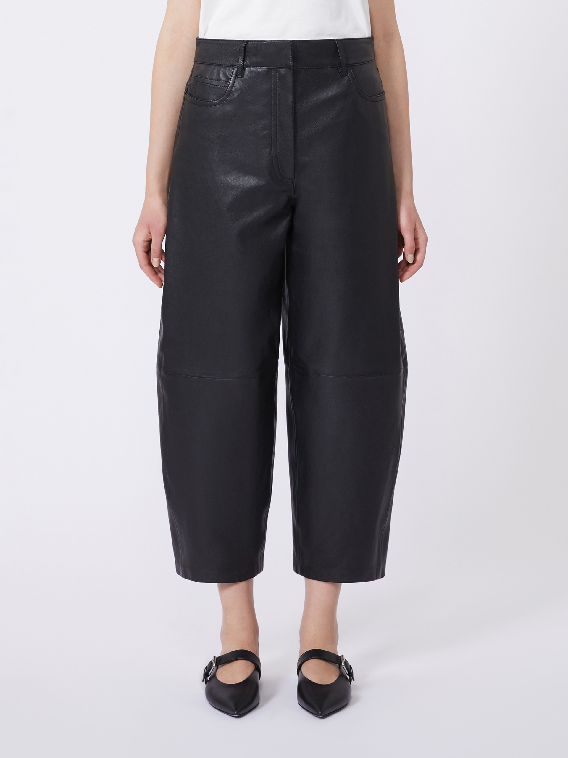 Leather trousers - BLACK - Weekend Max Mara - 2