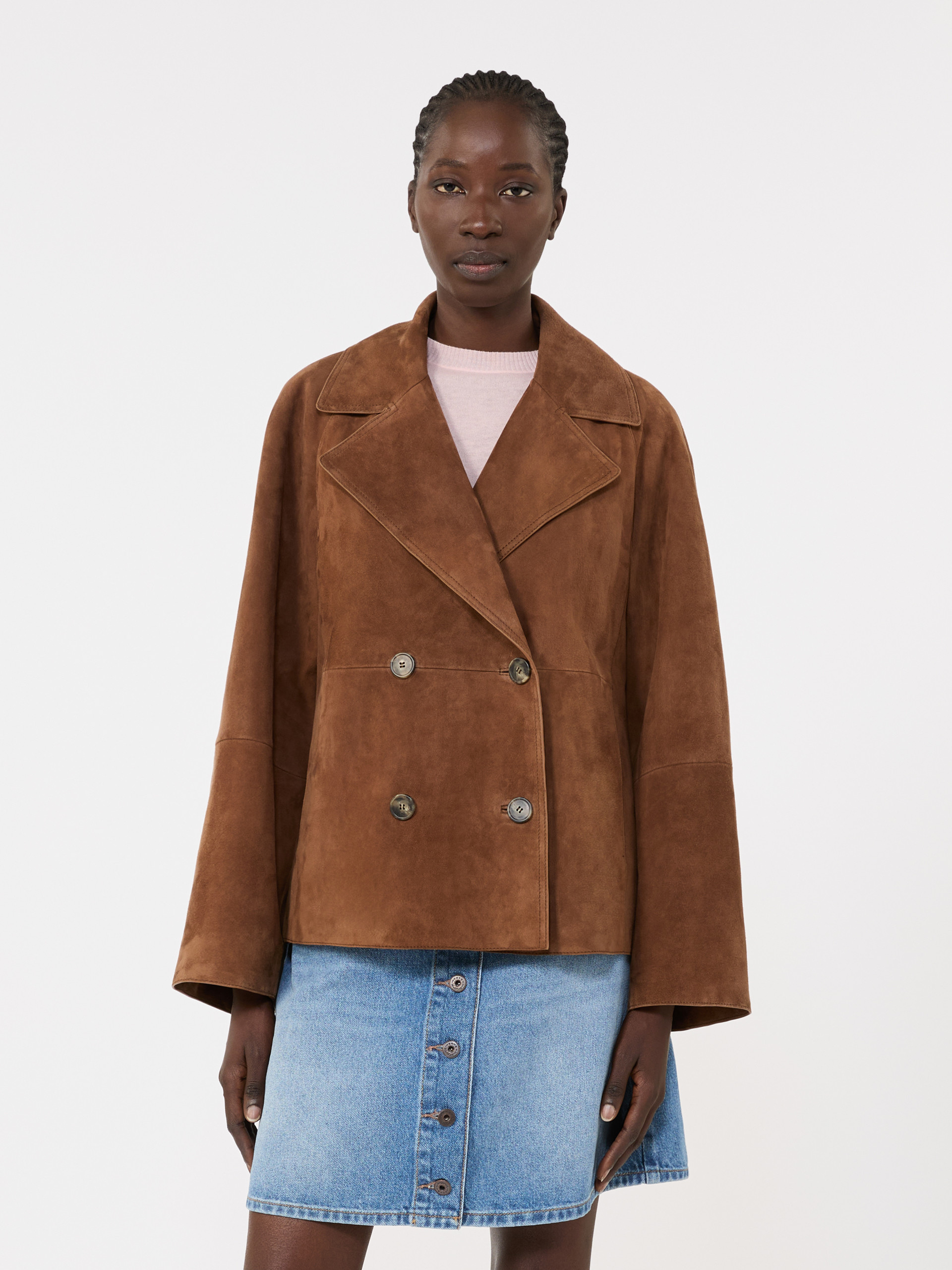 Double-breasted suede jacket - Weekend Max Mara - 2