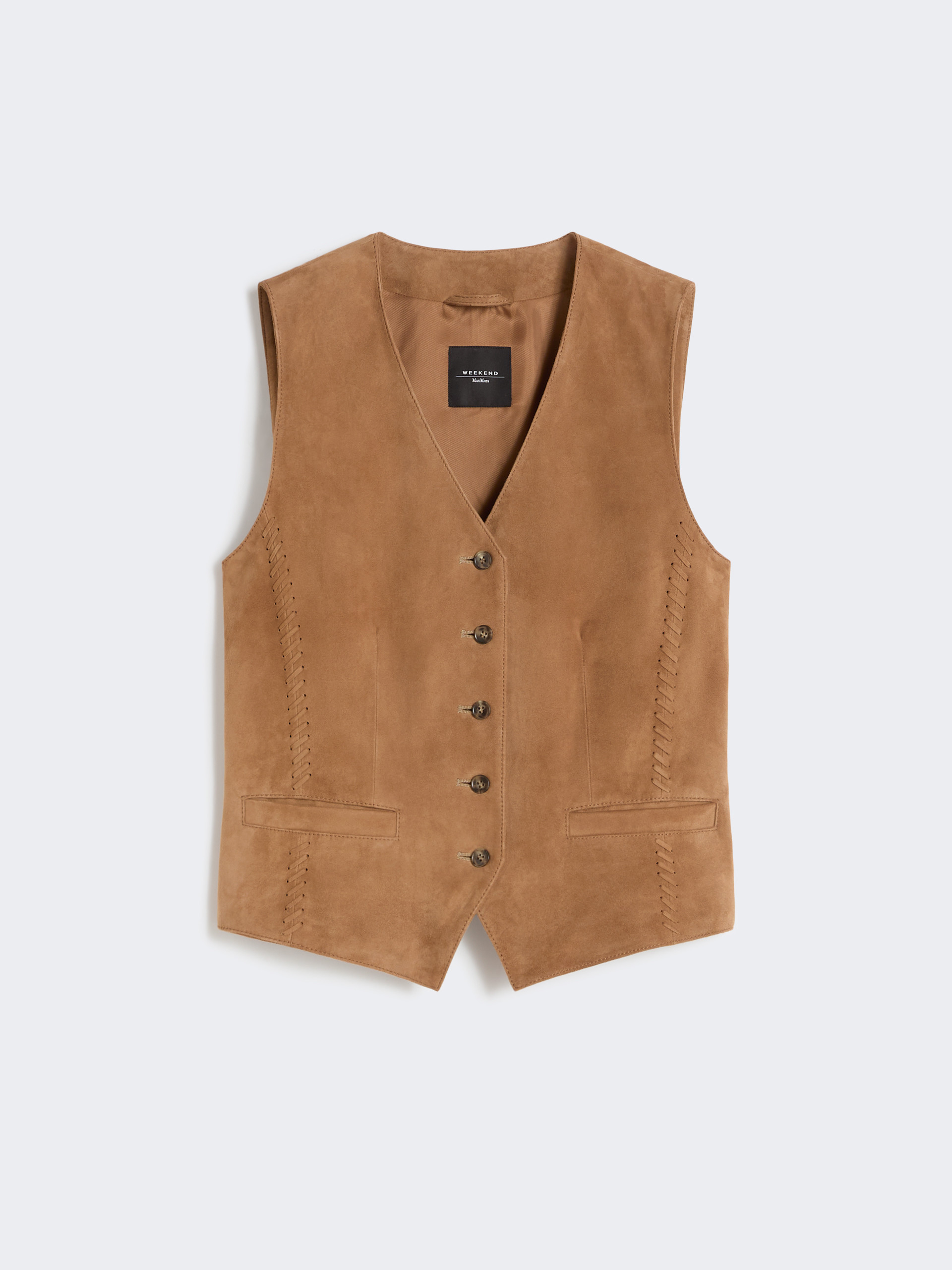Suede waistcoat - BROWN - Weekend Max Mara - 5