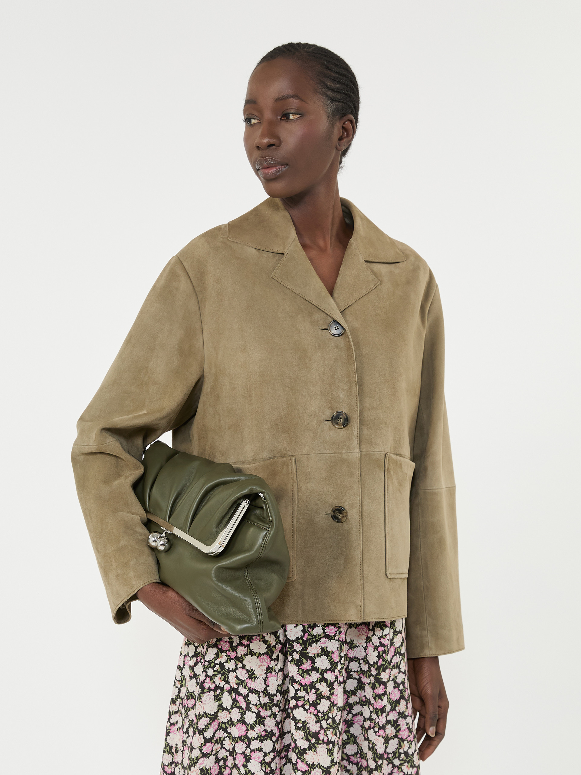 Cropped suede jacket - MUD - Weekend Max Mara - 4