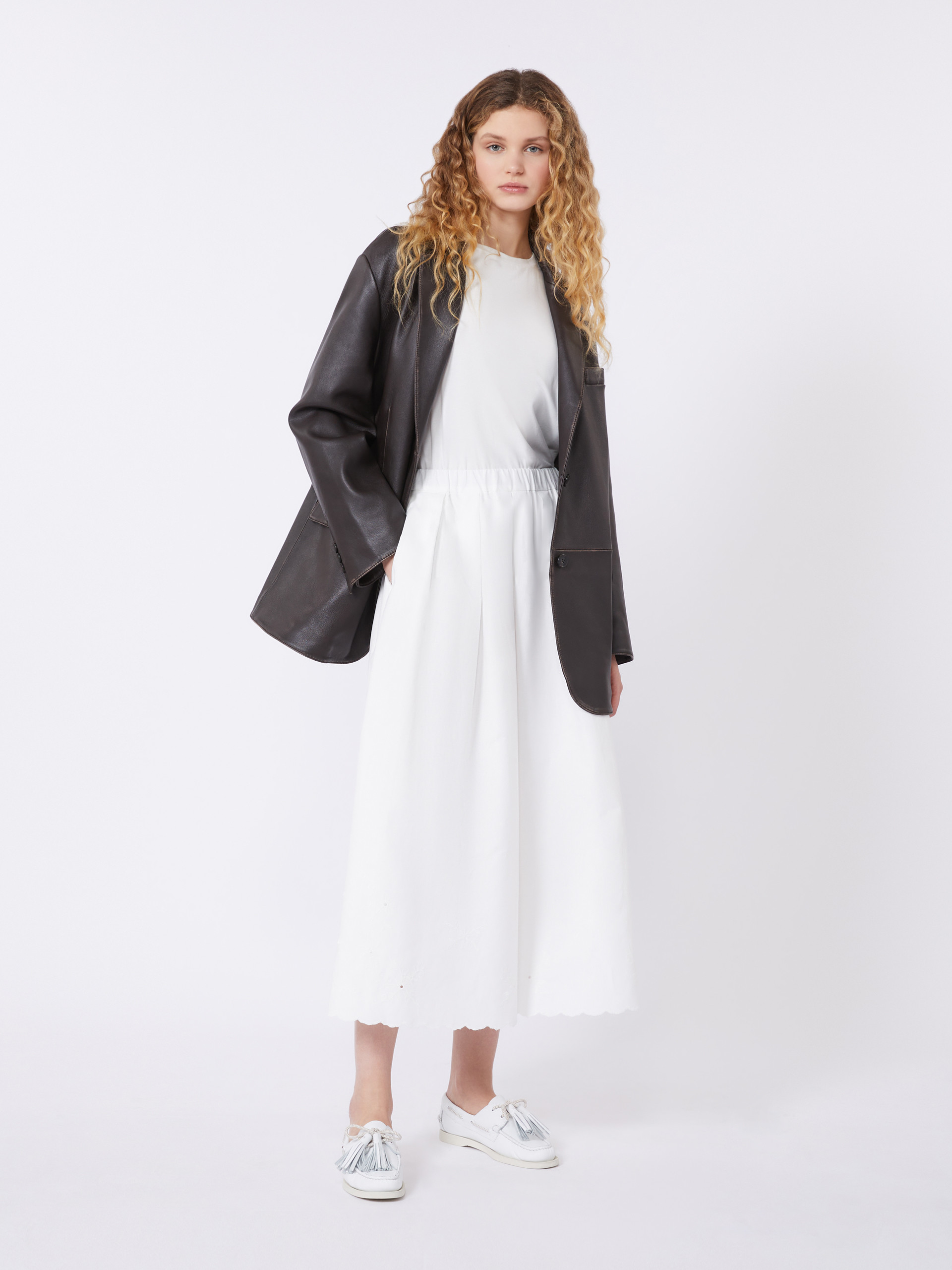 Oversized leather blazer - BROWN - Weekend Max Mara