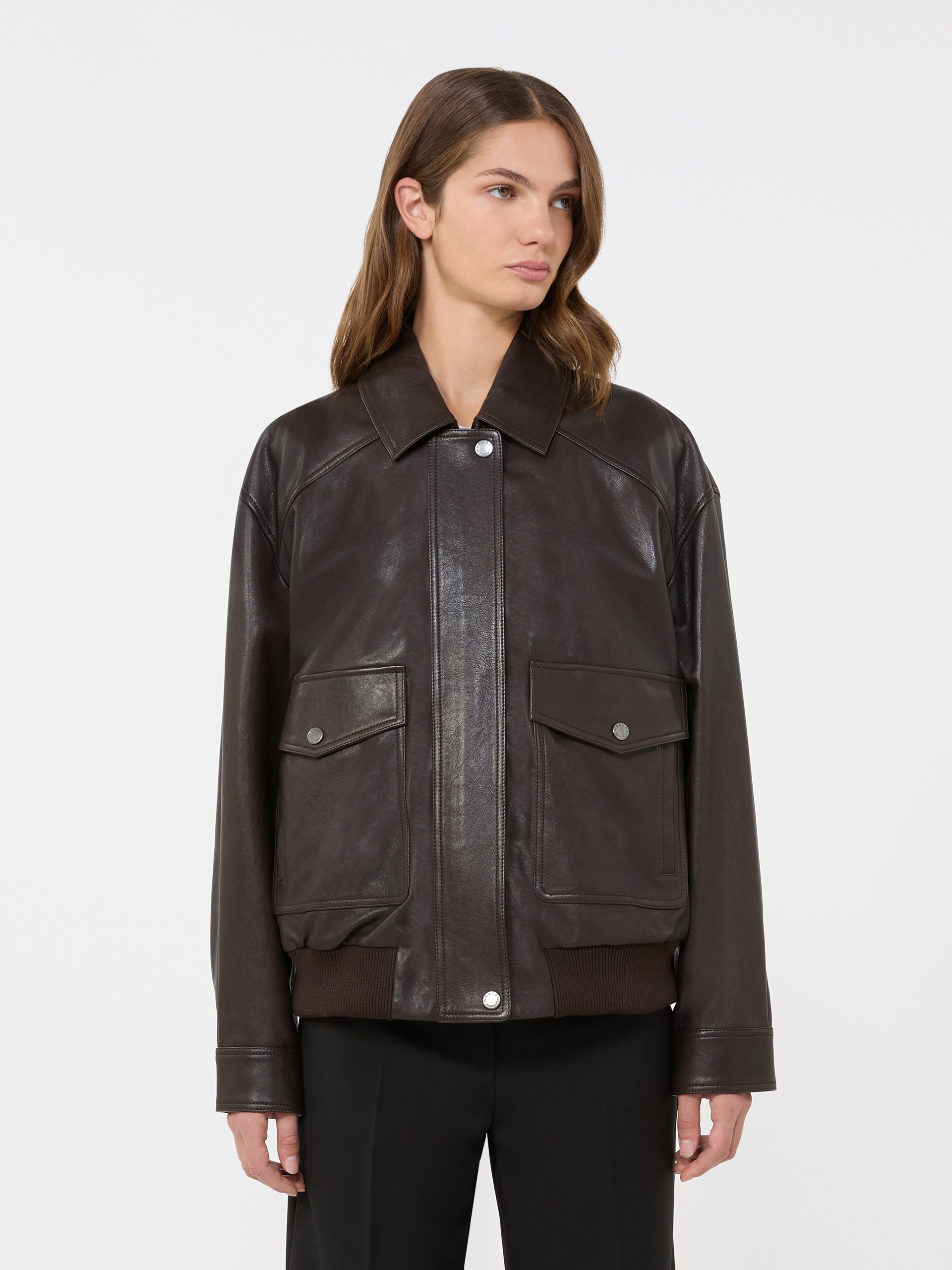 Leather jacket - BROWN - Weekend Max Mara - 2