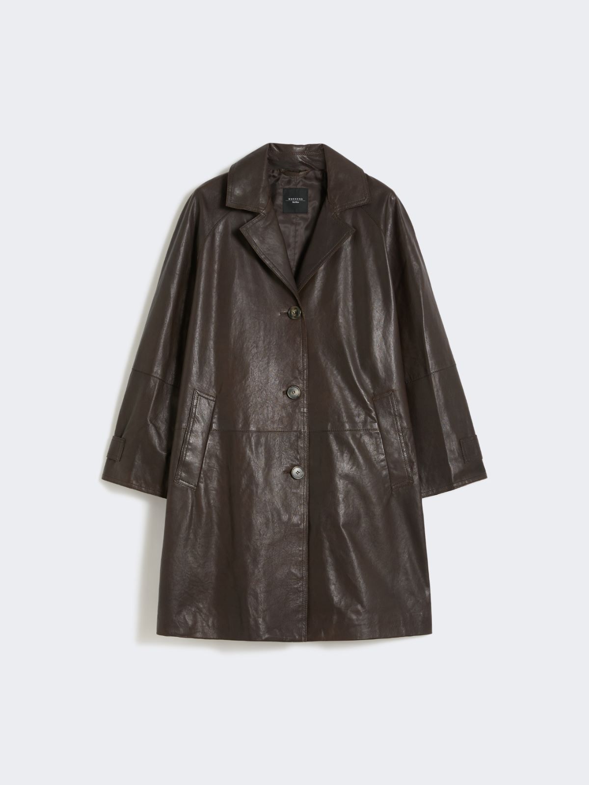 Nappa leather overcoat - BROWN - Weekend - 5