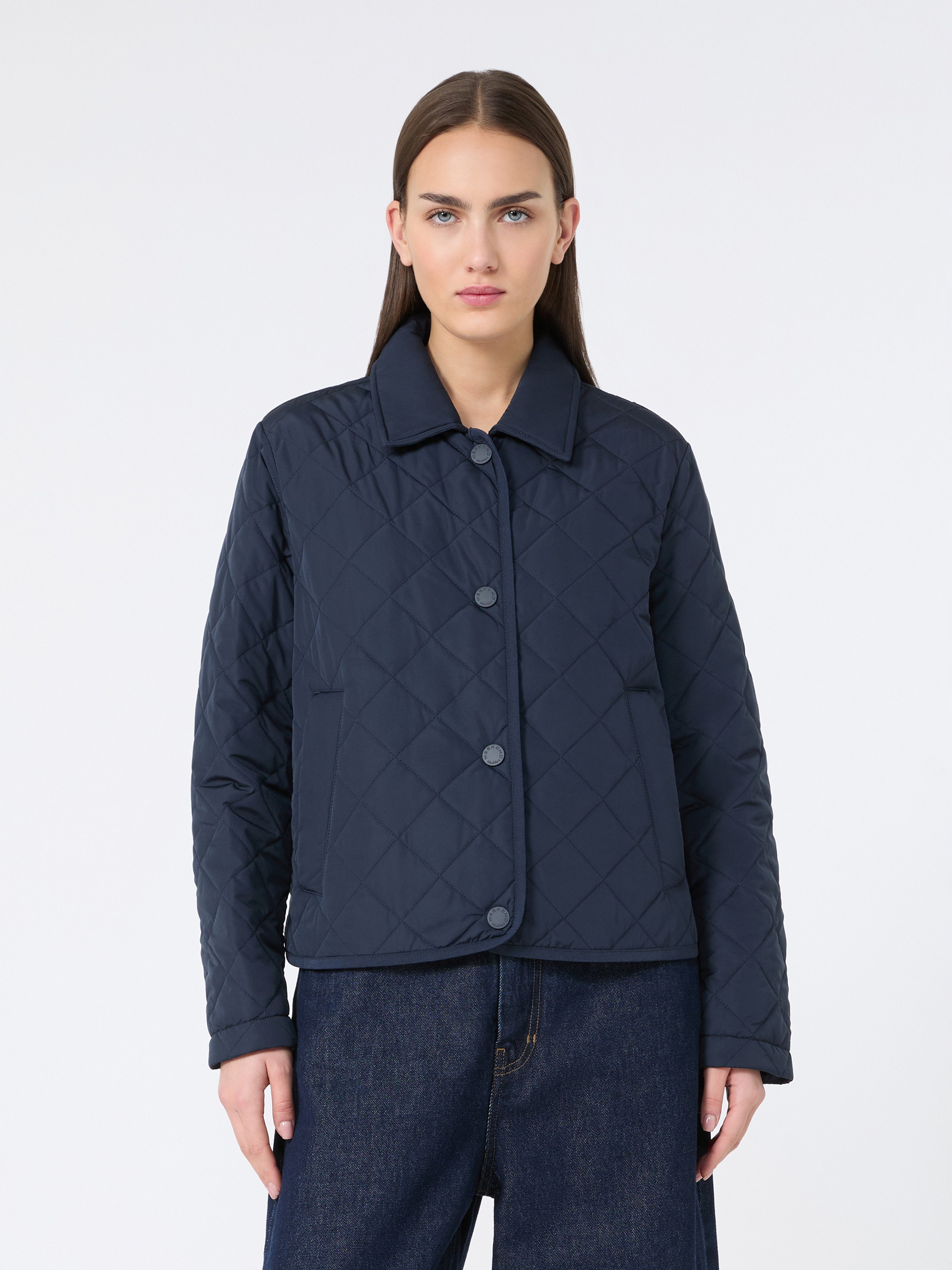 Short padded jacket in water-repellent fabric, navy | Weekend Max Mara