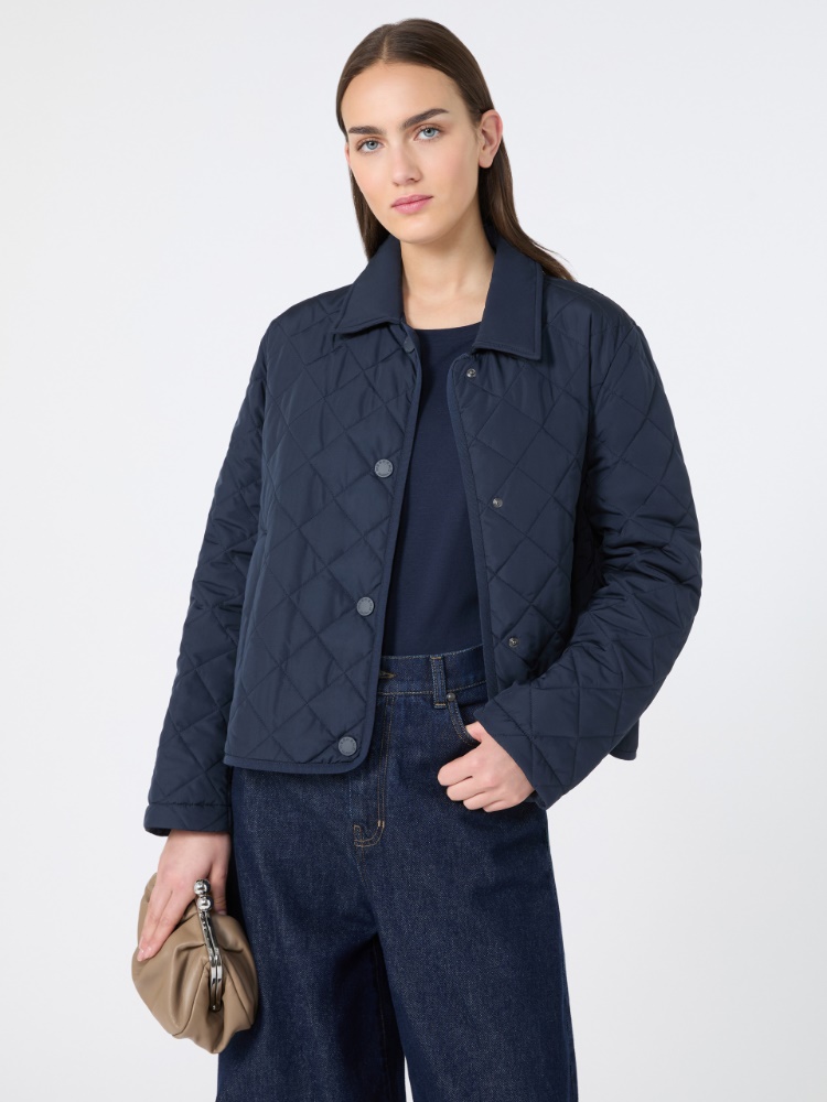 Short padded jacket in water-repellent fabric - NAVY - Weekend