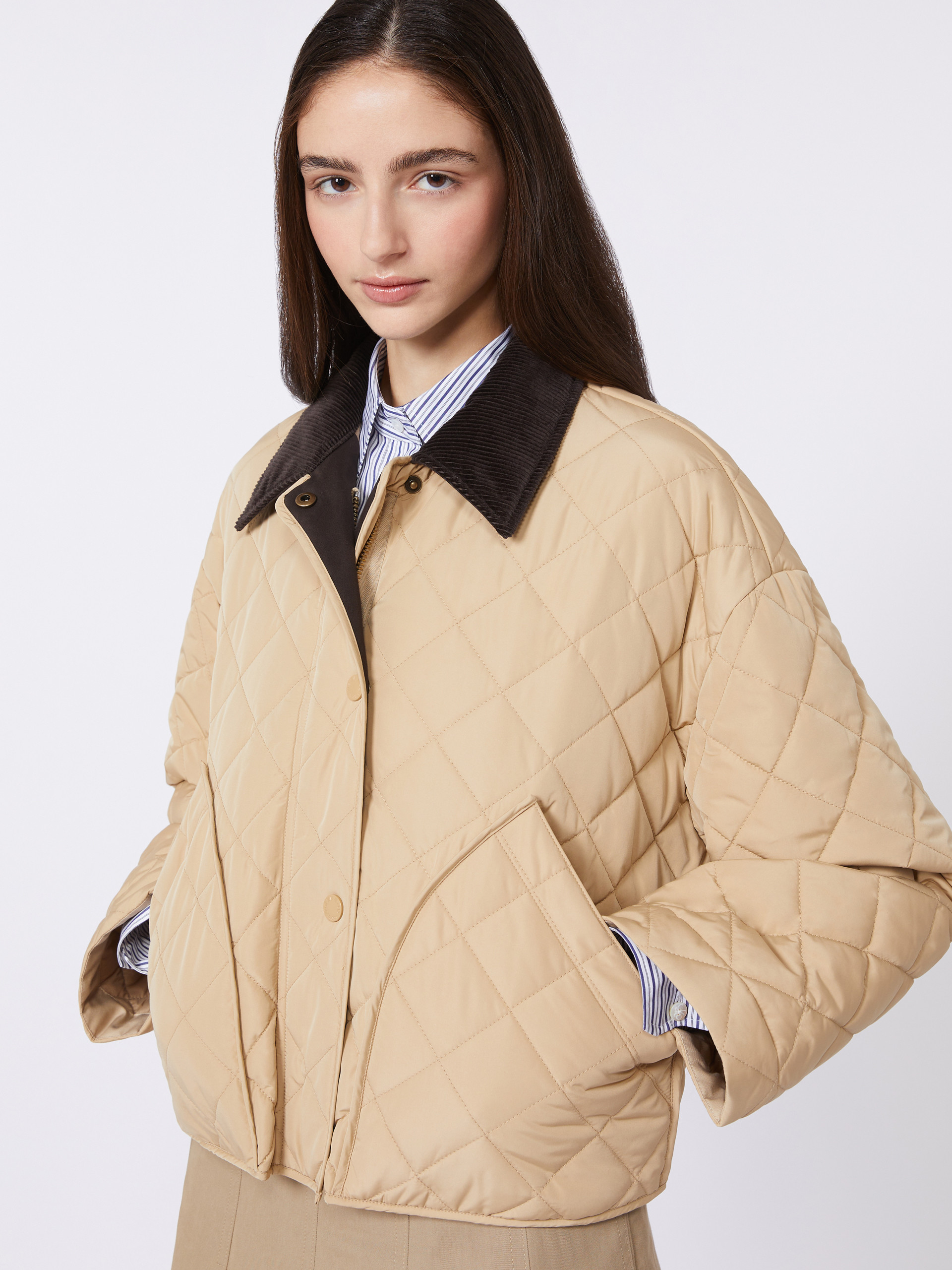 Reversible padded jacket in water-repellent fabric - BEIGE - Weekend Max Mara - 4