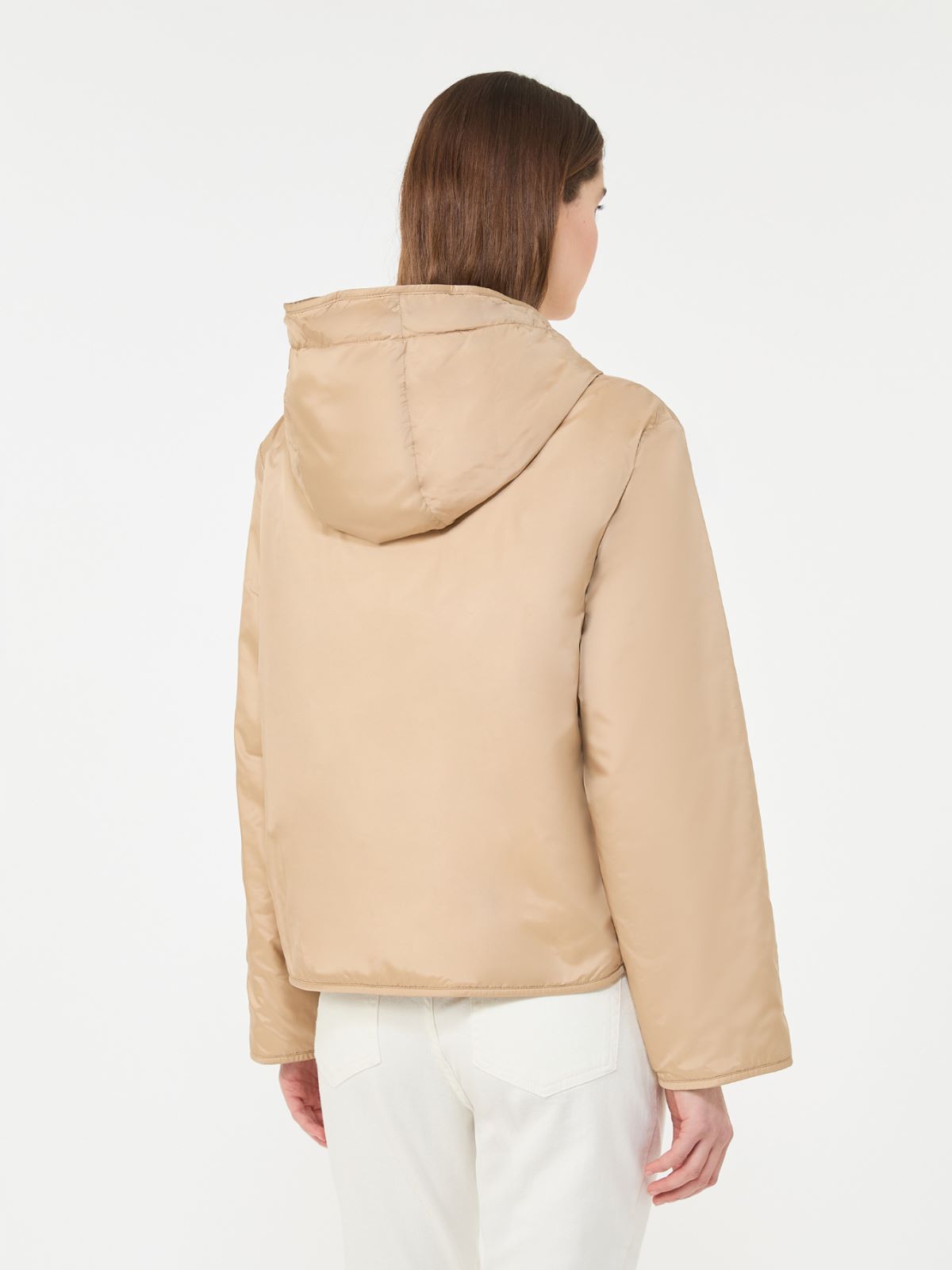 Padded, hooded jacket in water-repellent canvas - BEIGE - Weekend - 3