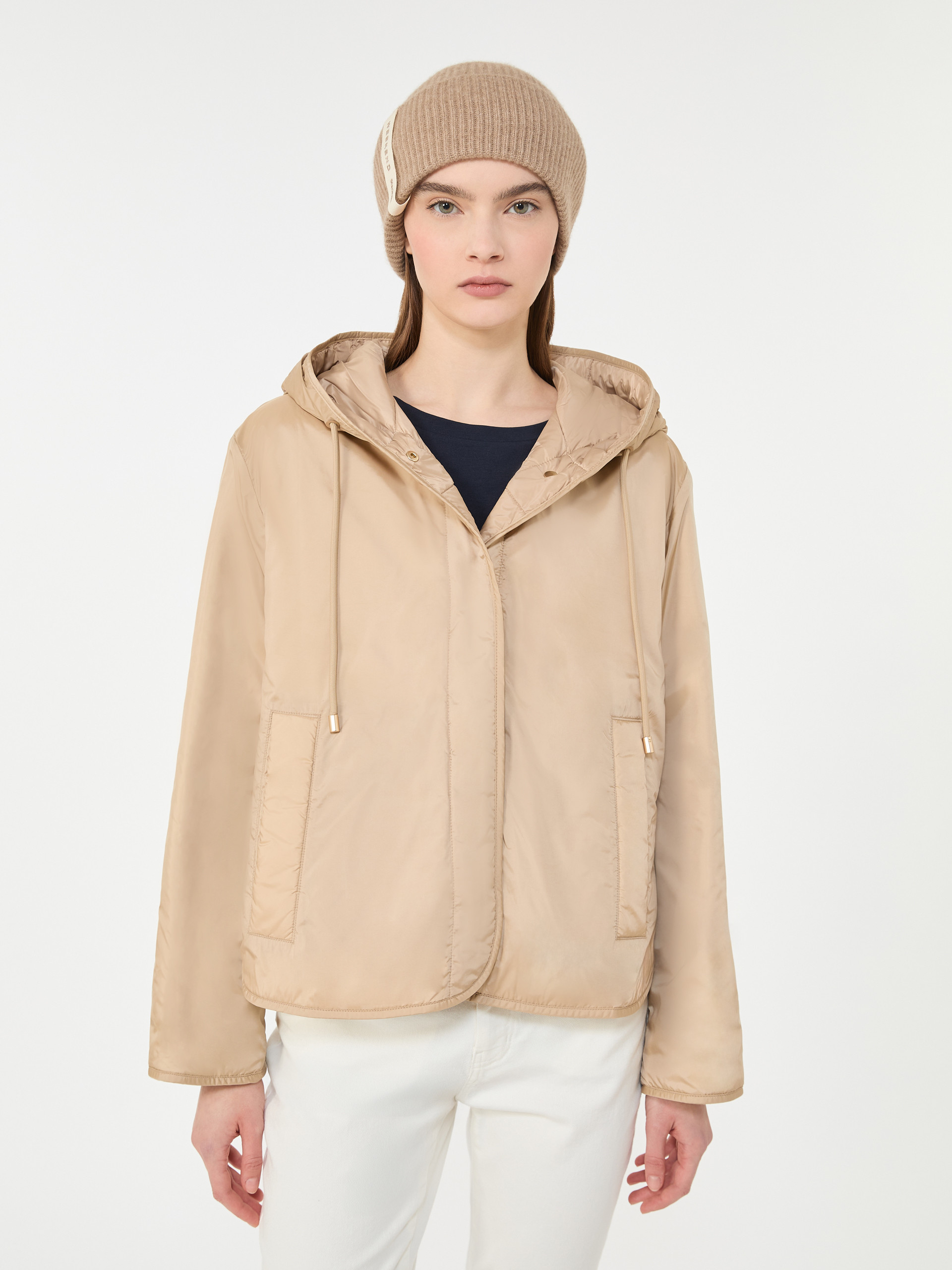 Padded, hooded jacket in water-repellent canvas - BEIGE - Weekend Max Mara - 4
