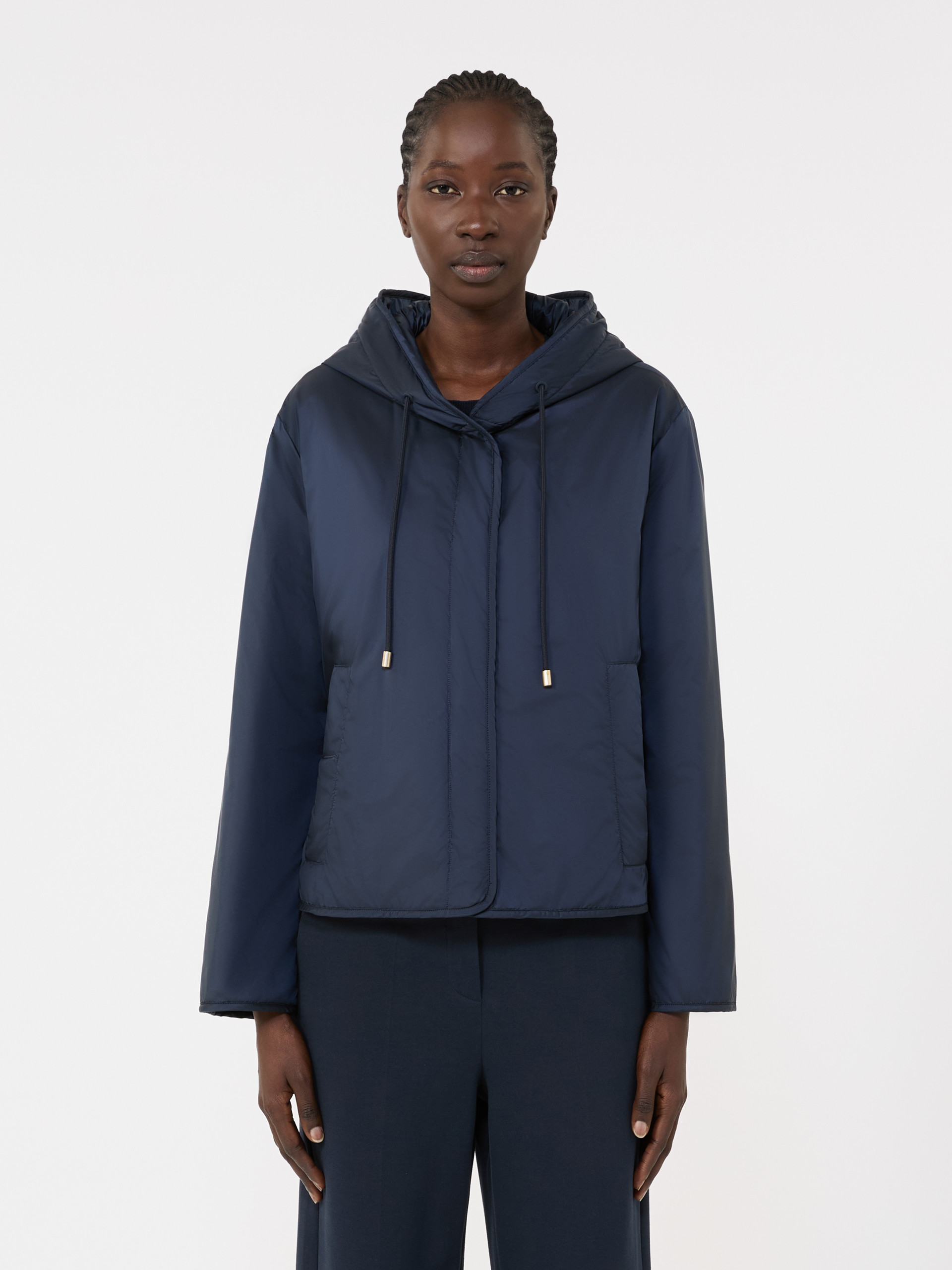 Padded, hooded jacket in water-repellent canvas - NAVY - Weekend Max Mara - 2