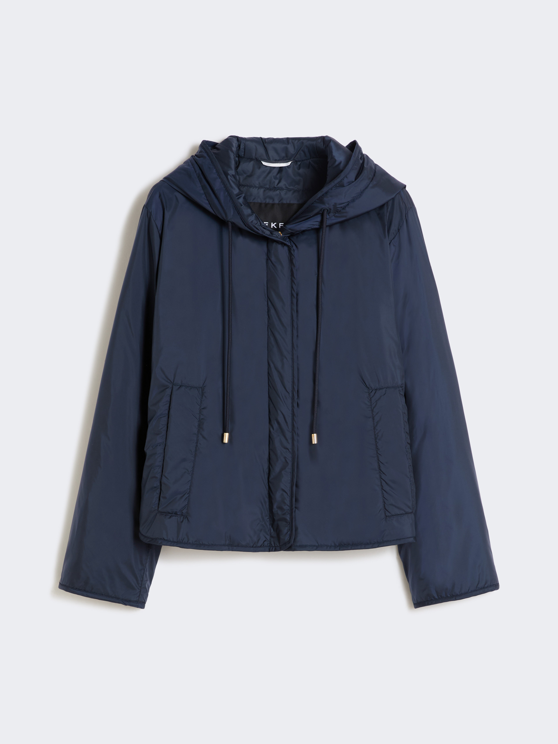 Padded, hooded jacket in water-repellent canvas, navy | Weekend
