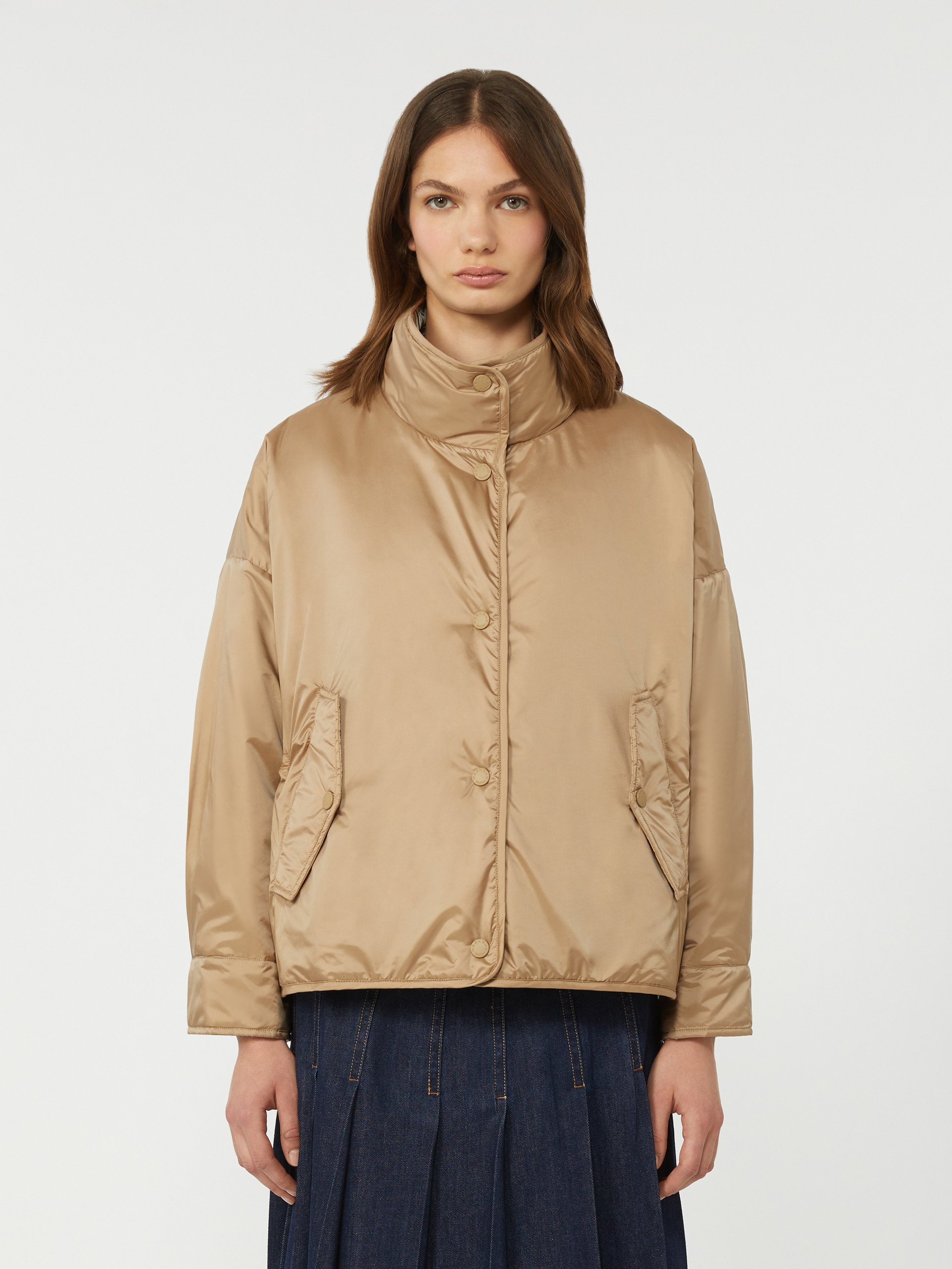 Reversible padded jacket in water-repellent canvas - HAZELNUT BROWN - Weekend Max Mara - 2
