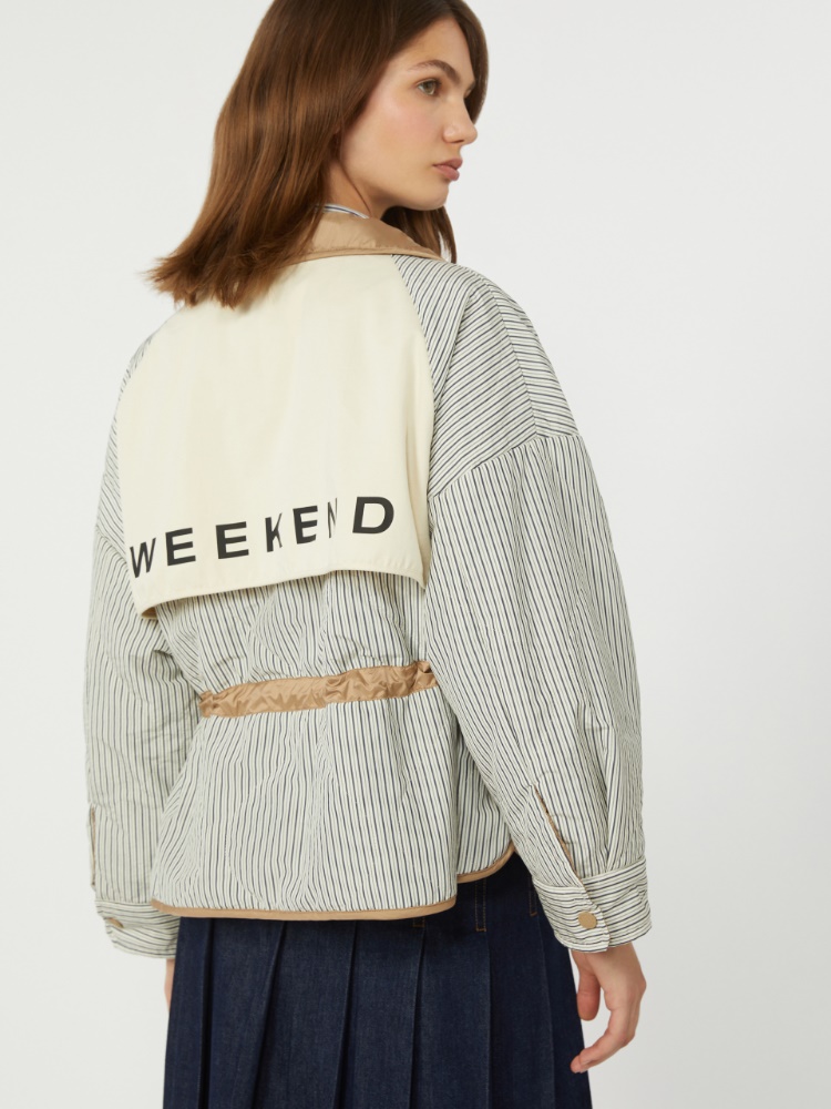 Reversible padded jacket in water-repellent canvas - HAZELNUT BROWN - Weekend