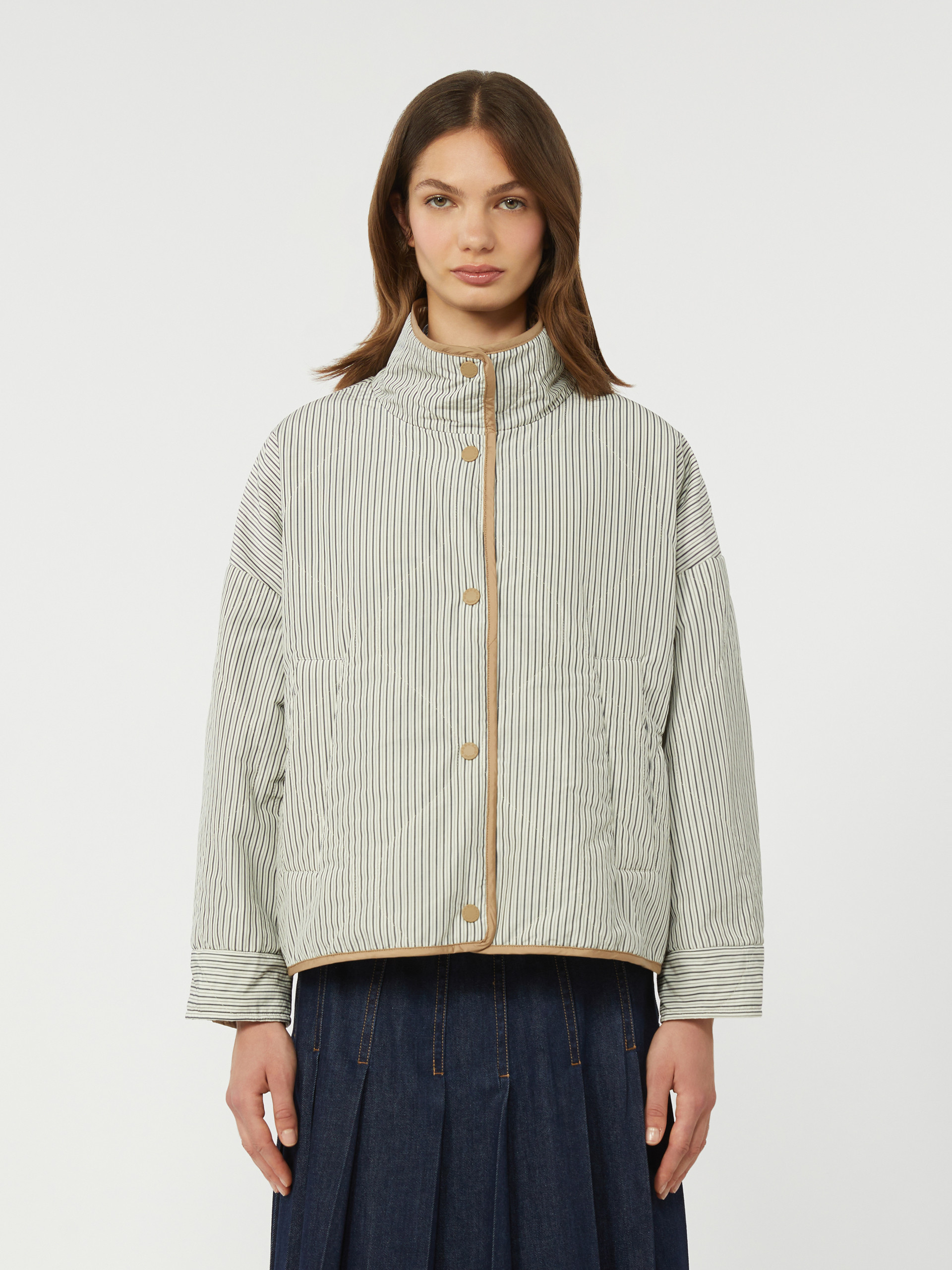 Reversible padded jacket in water-repellent canvas - HAZELNUT BROWN - Weekend Max Mara - 5