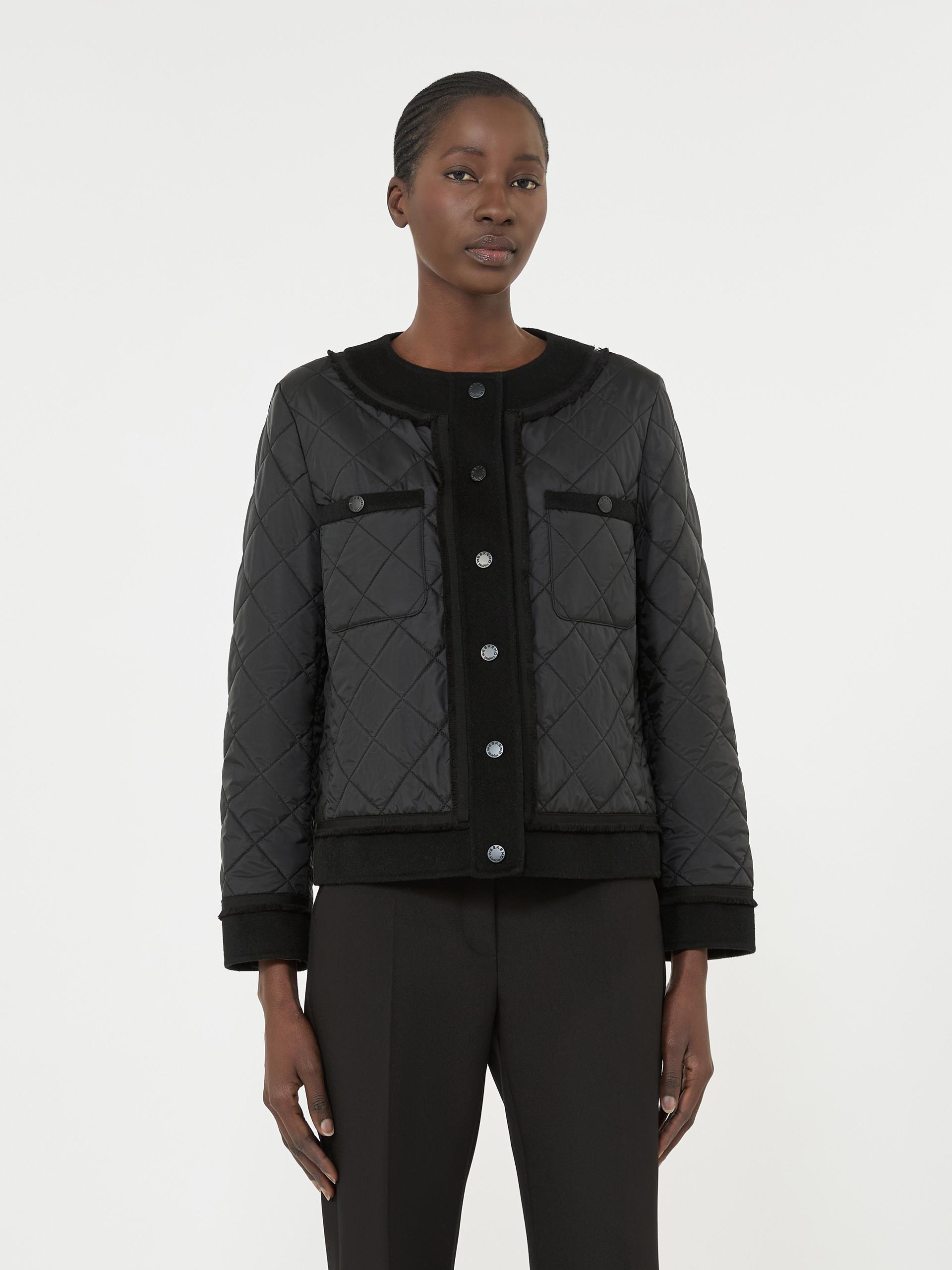 Padded cropped jacket in water-repellent canvas - BLACK - Weekend Max Mara - 2