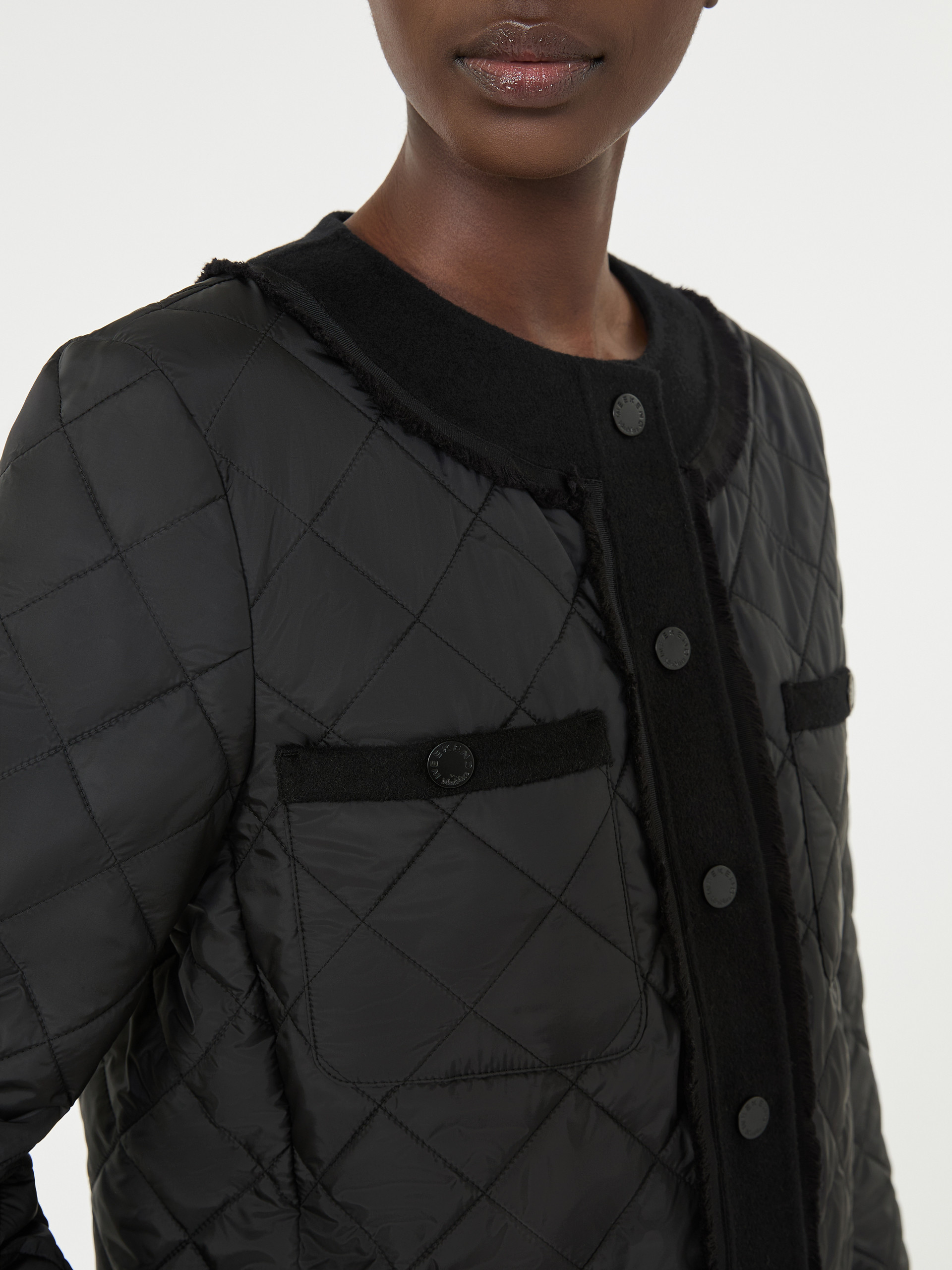 Padded cropped jacket in water-repellent canvas - BLACK - Weekend Max Mara - 5