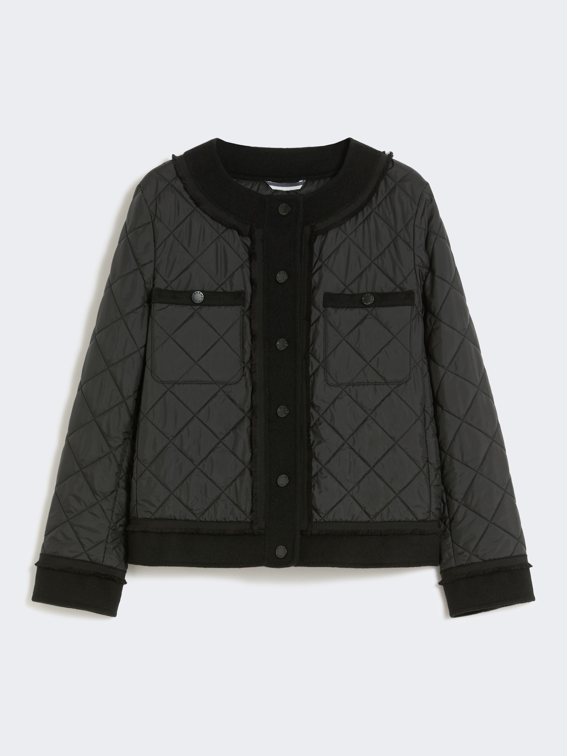 Padded cropped jacket in water-repellent canvas - BLACK - Weekend Max Mara - 6