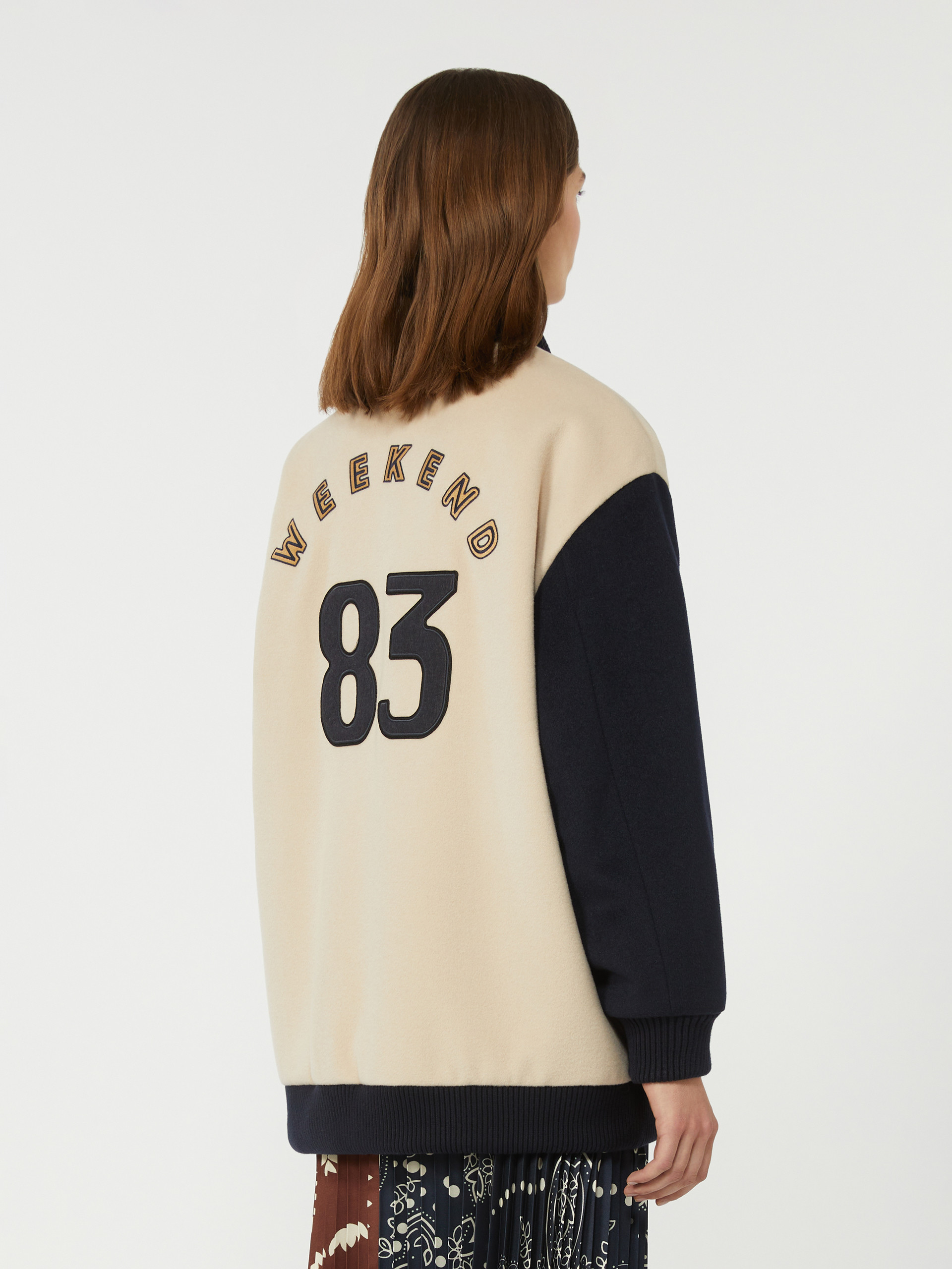 Double-faced wool bomber jacket - SAND - Weekend Max Mara - 3
