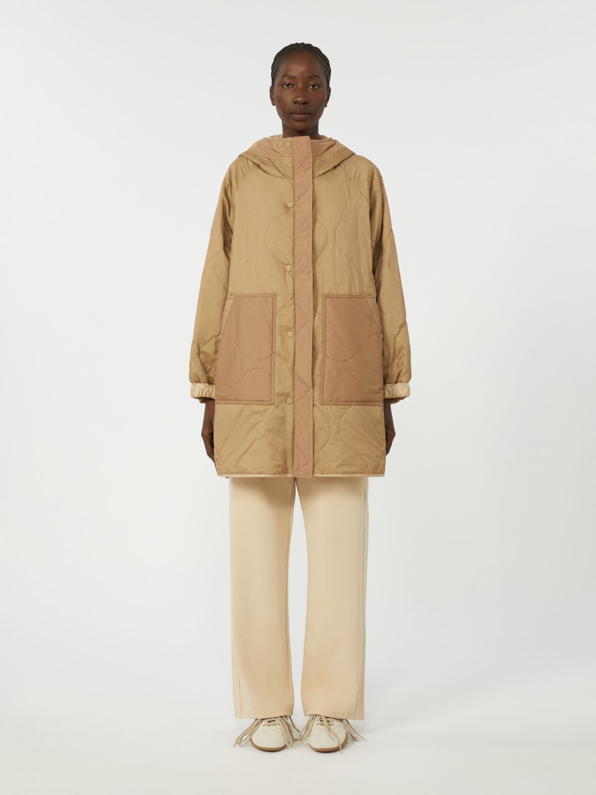 Reversible padded parka in water-repellent canvas - BEIGE - Weekend - 4