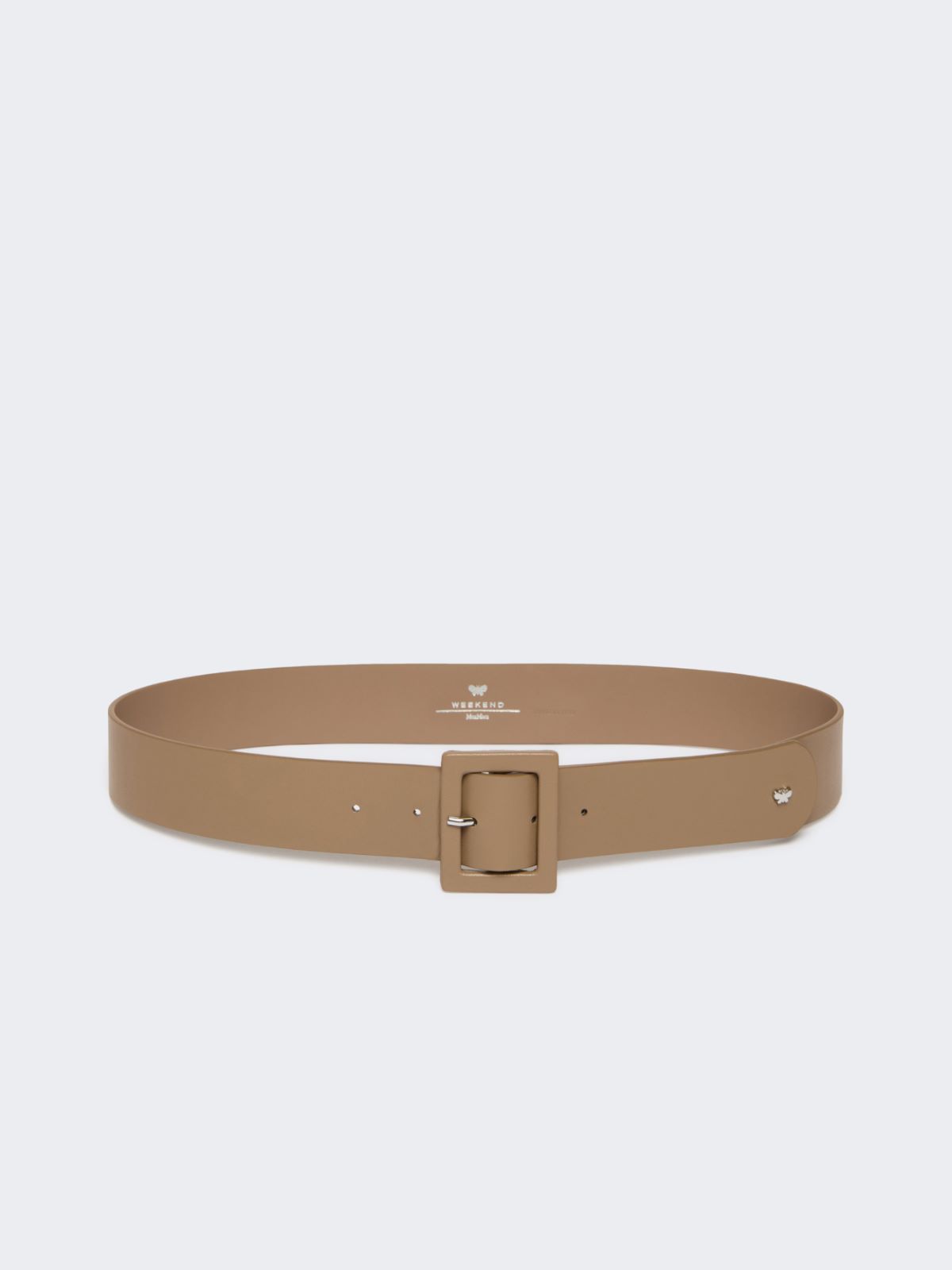 Shiny Nappa leather belt - TURTLEDOVE - Weekend