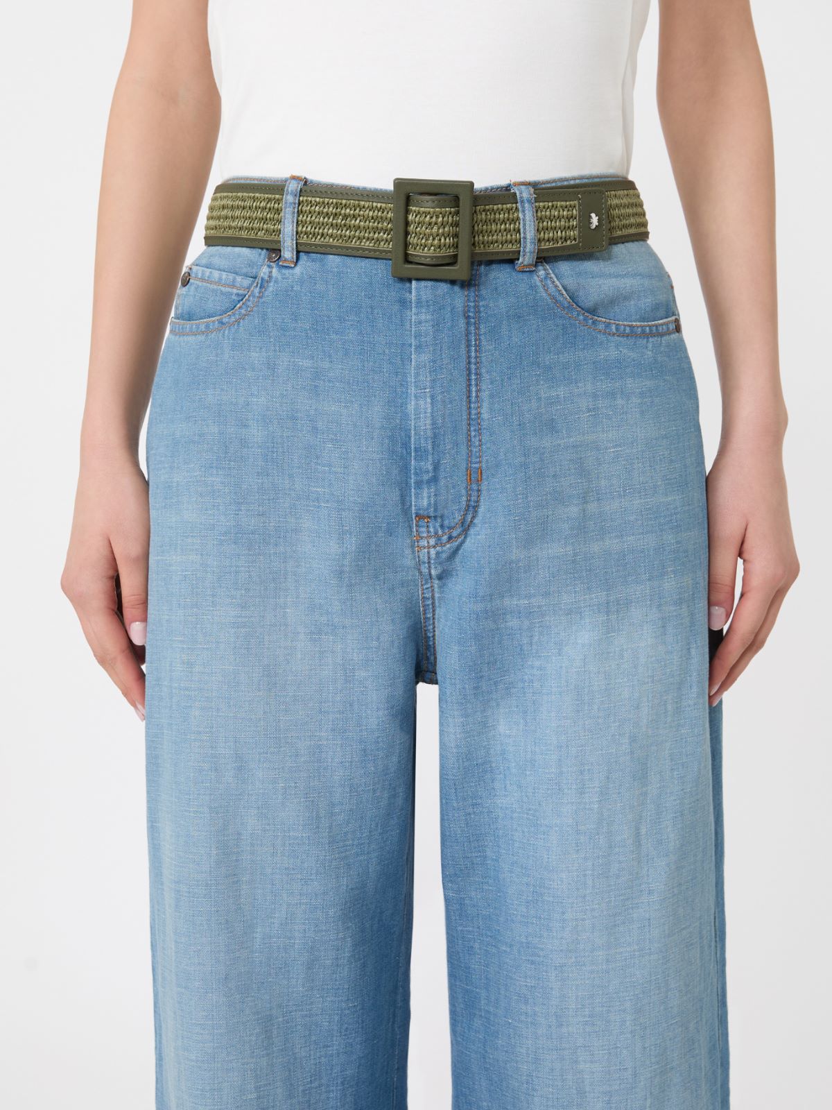 Raffia effect belt - SAGE GREEN - Weekend - 3