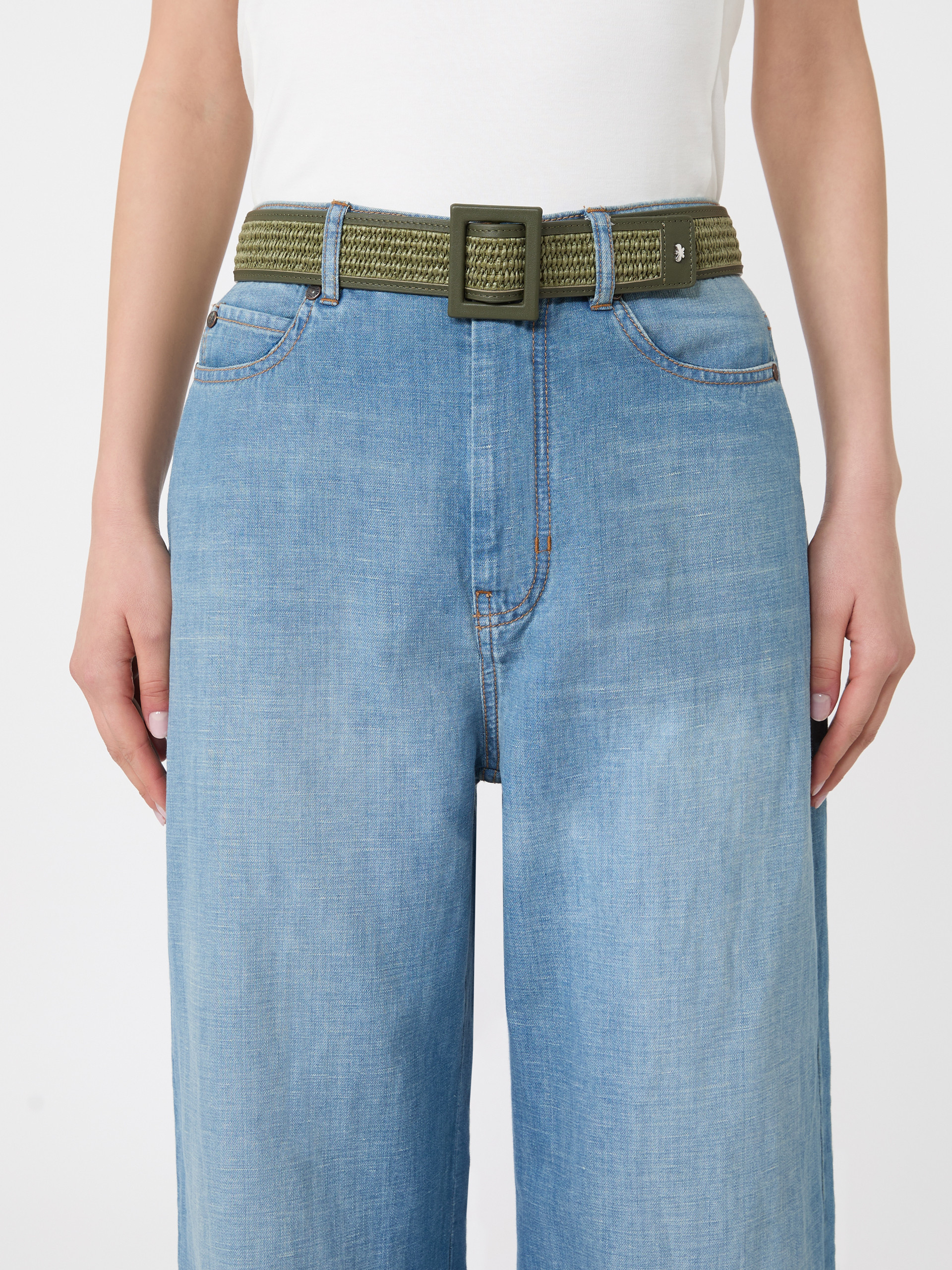 Raffia effect belt - SAGE GREEN - Weekend Max Mara - 4