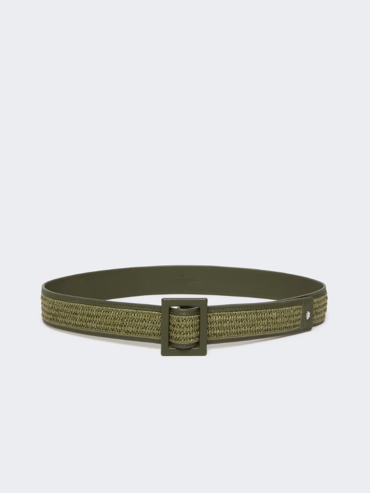 Raffia effect belt - SAGE GREEN - Weekend - 2