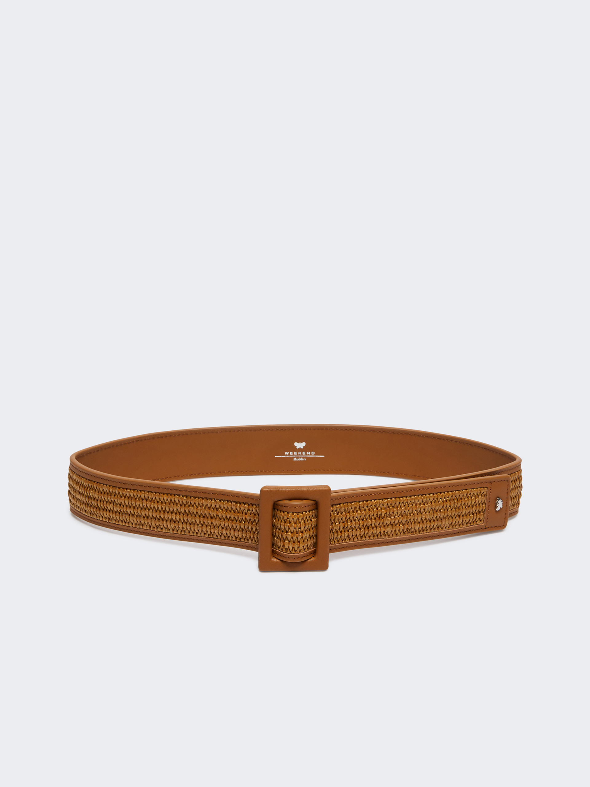 Raffia effect belt - TANGERINE - Weekend Max Mara