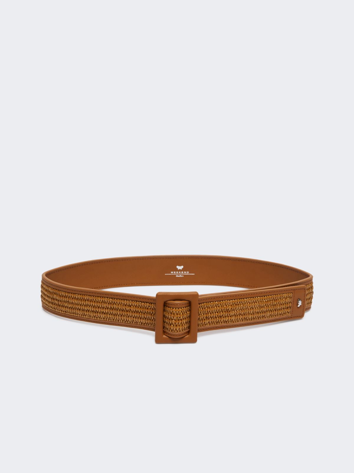Raffia effect belt - TANGERINE - Weekend