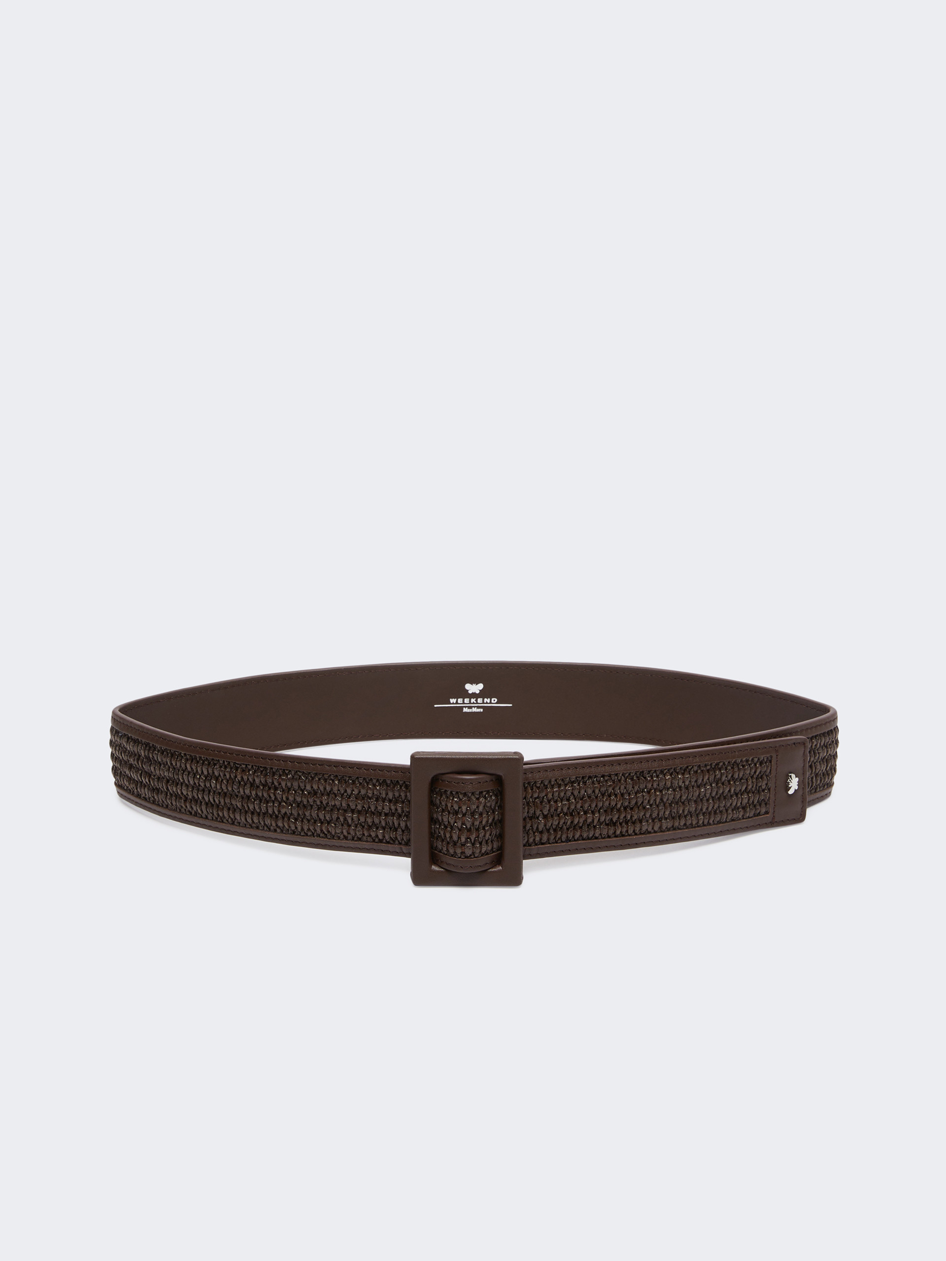 Raffia effect belt - DARK BROWN - Weekend Max Mara