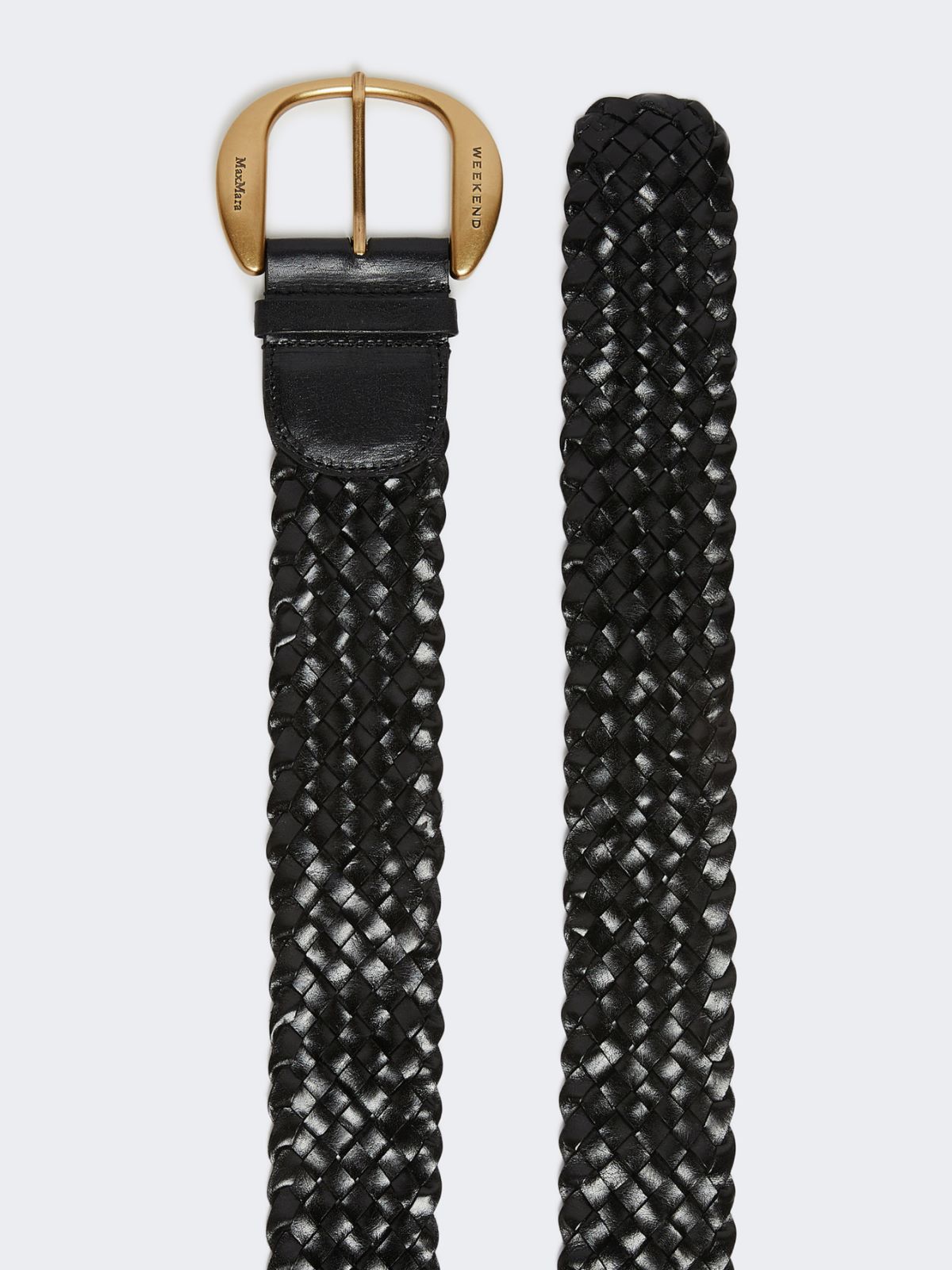 Braided leather belt - BLACK - Weekend - 2