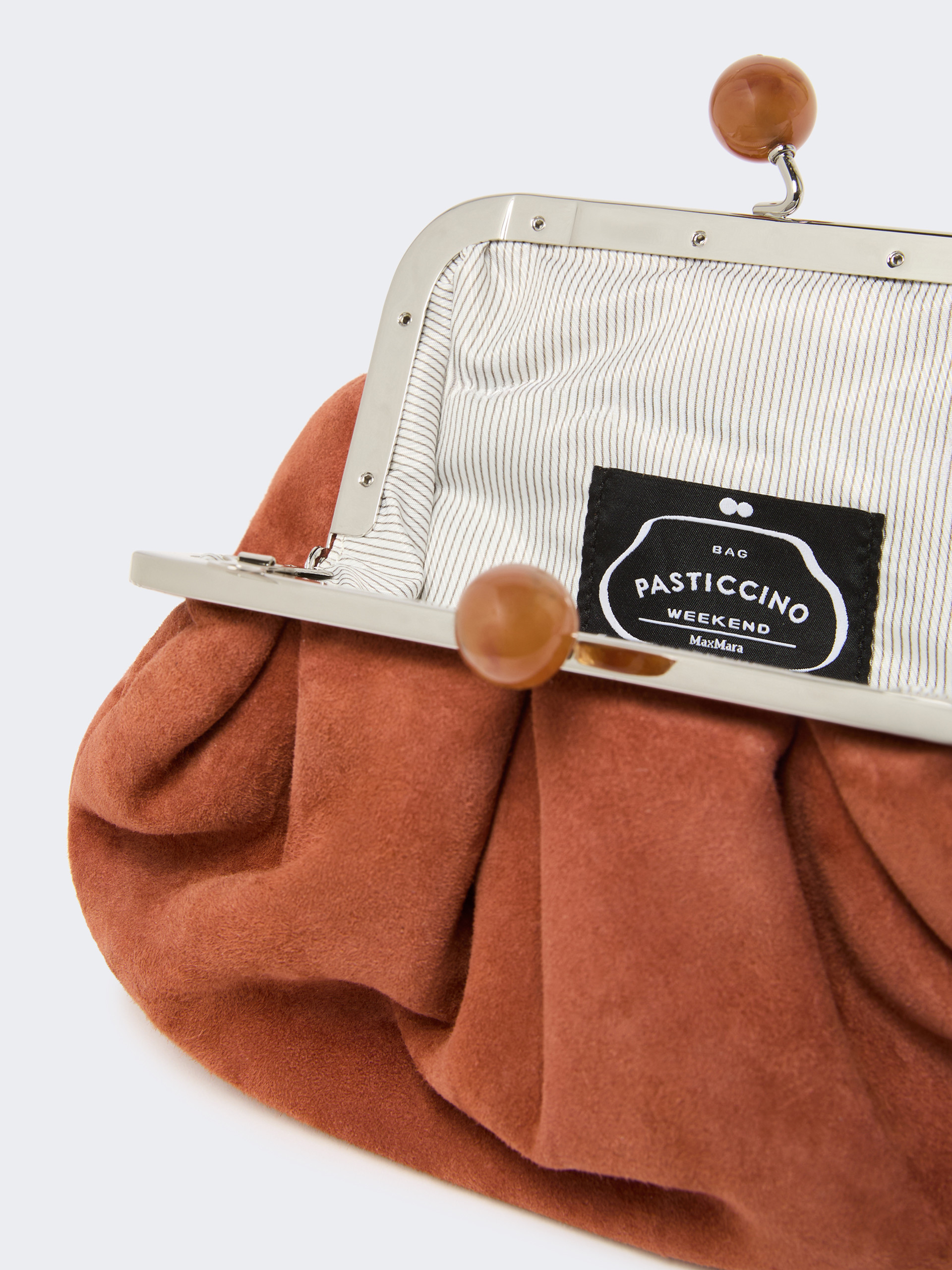 Small suede Pasticcino Bag - BROWN - Weekend Max Mara - 6