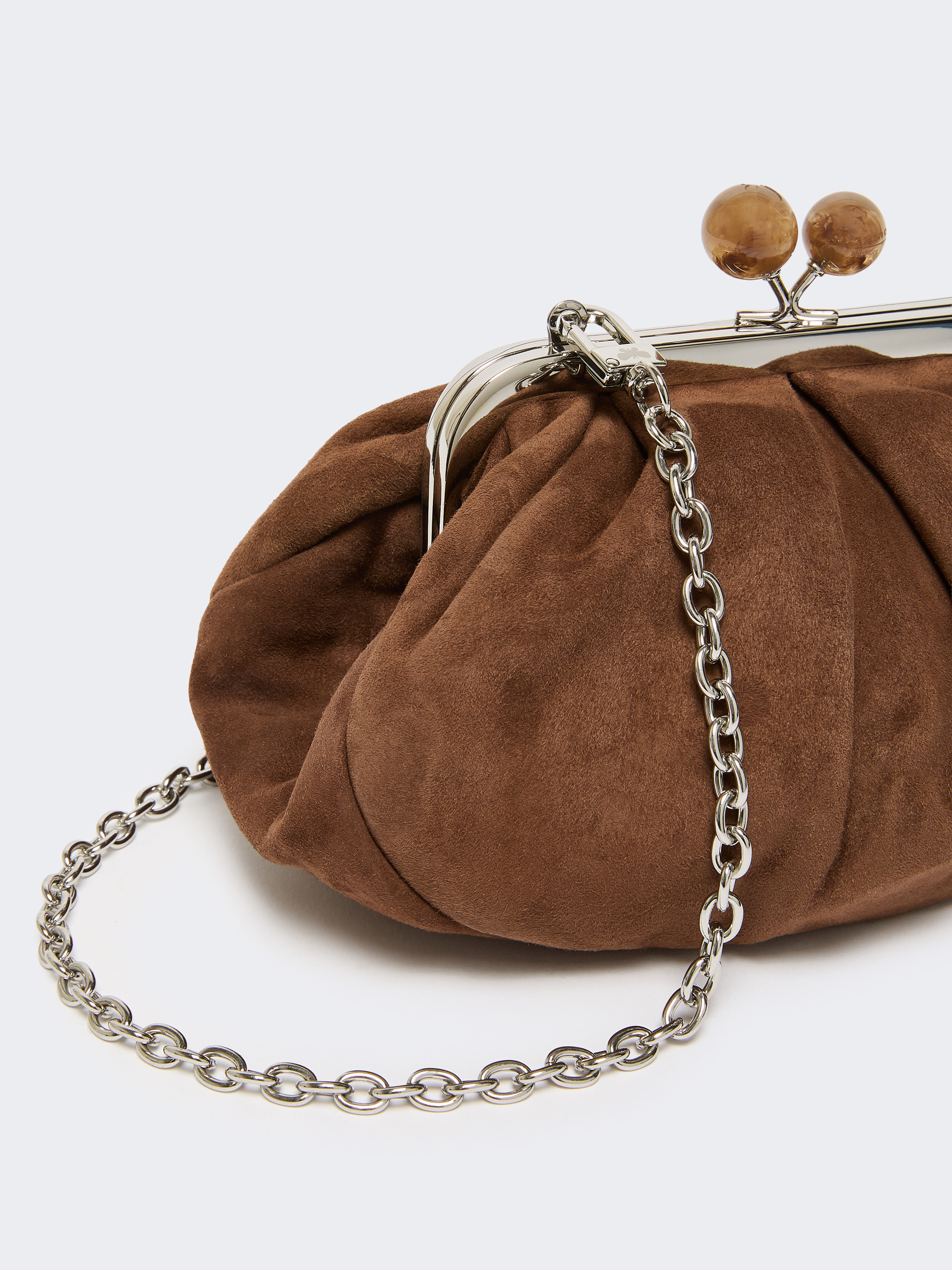 Small suede Pasticcino Bag - DARK BROWN - Weekend Max Mara - 4
