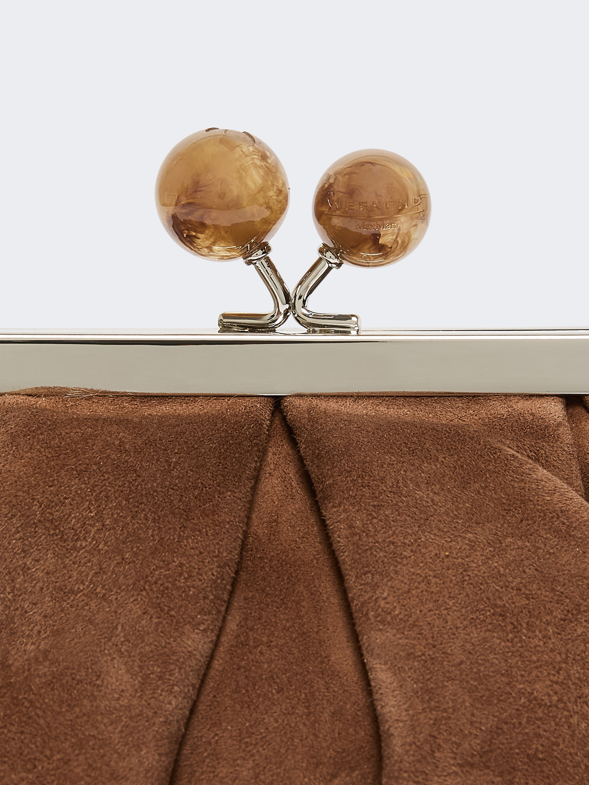 Small suede Pasticcino Bag - DARK BROWN - Weekend Max Mara - 5