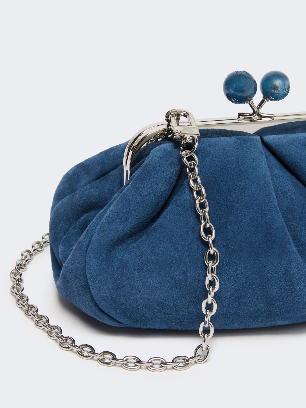 Small suede Pasticcino Bag - CORNFLOWER BLUE - Weekend - 4