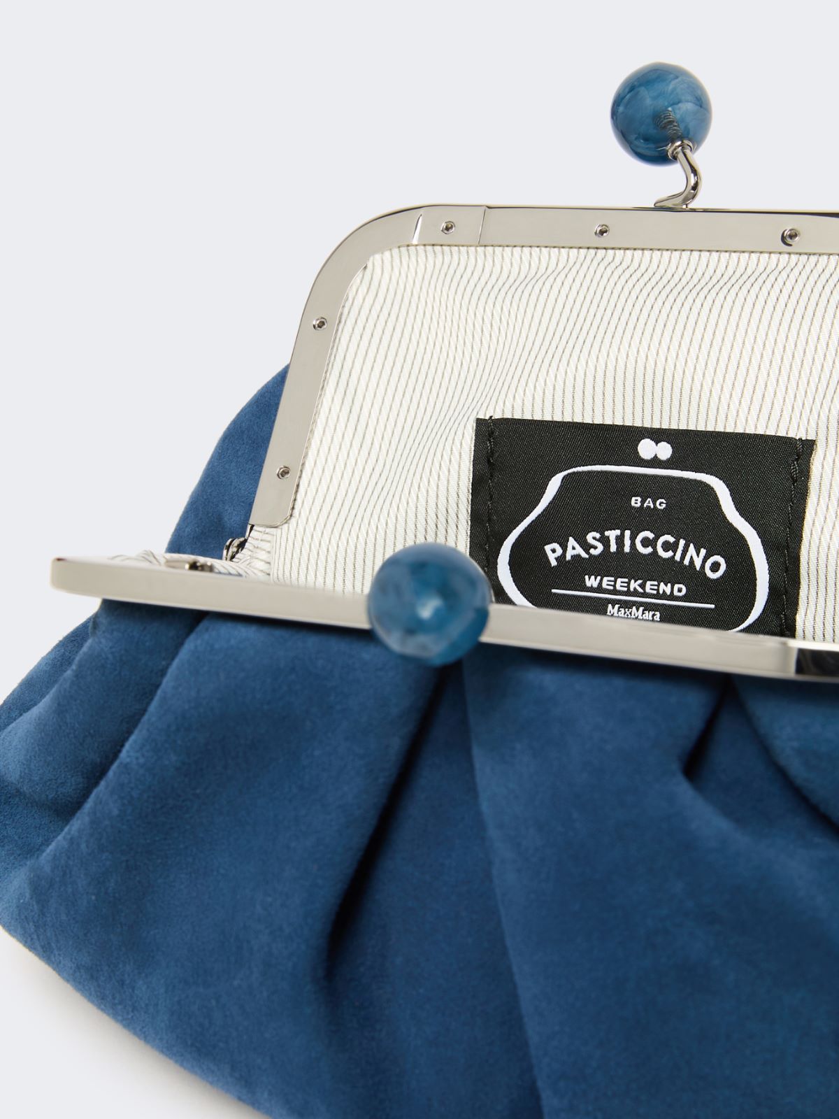 Small suede Pasticcino Bag - CORNFLOWER BLUE - Weekend - 6