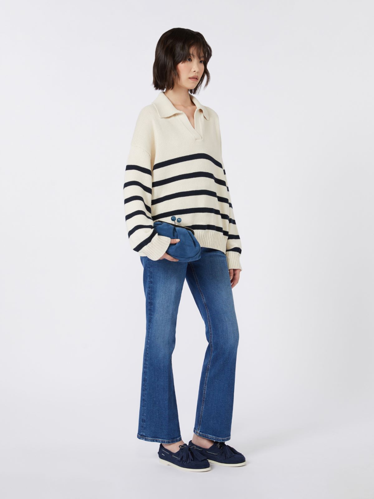 Small suede Pasticcino Bag - CORNFLOWER BLUE - Weekend - 7