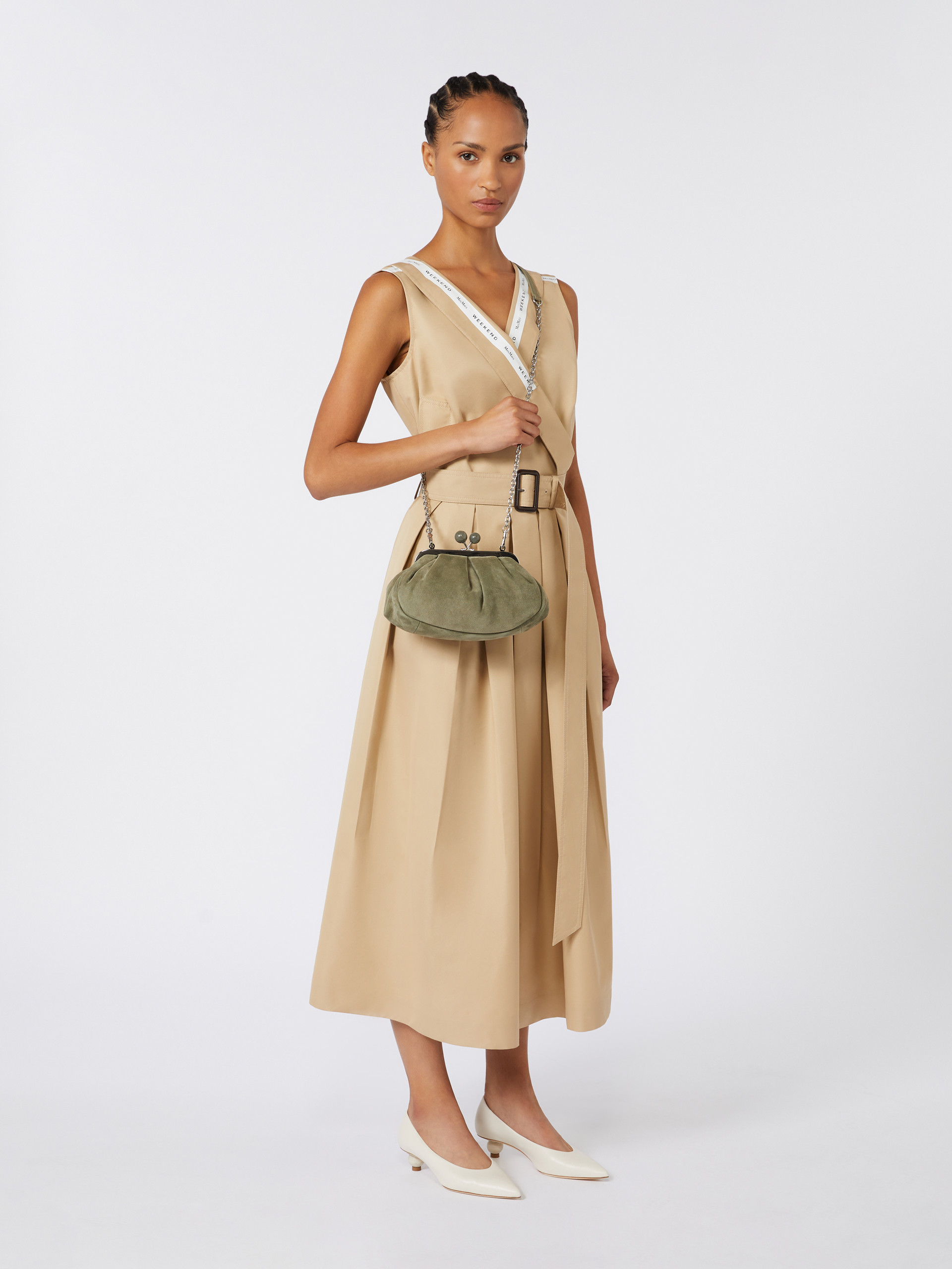 Small suede Pasticcino Bag - MUD - Weekend Max Mara - 8