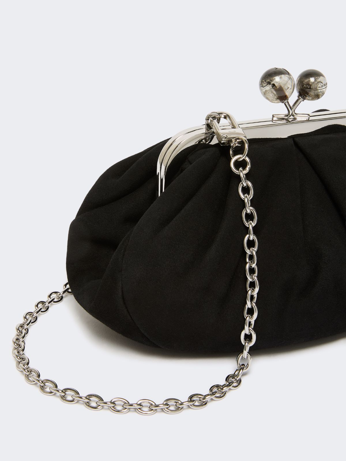 Small suede Pasticcino Bag - BLACK - Weekend - 4