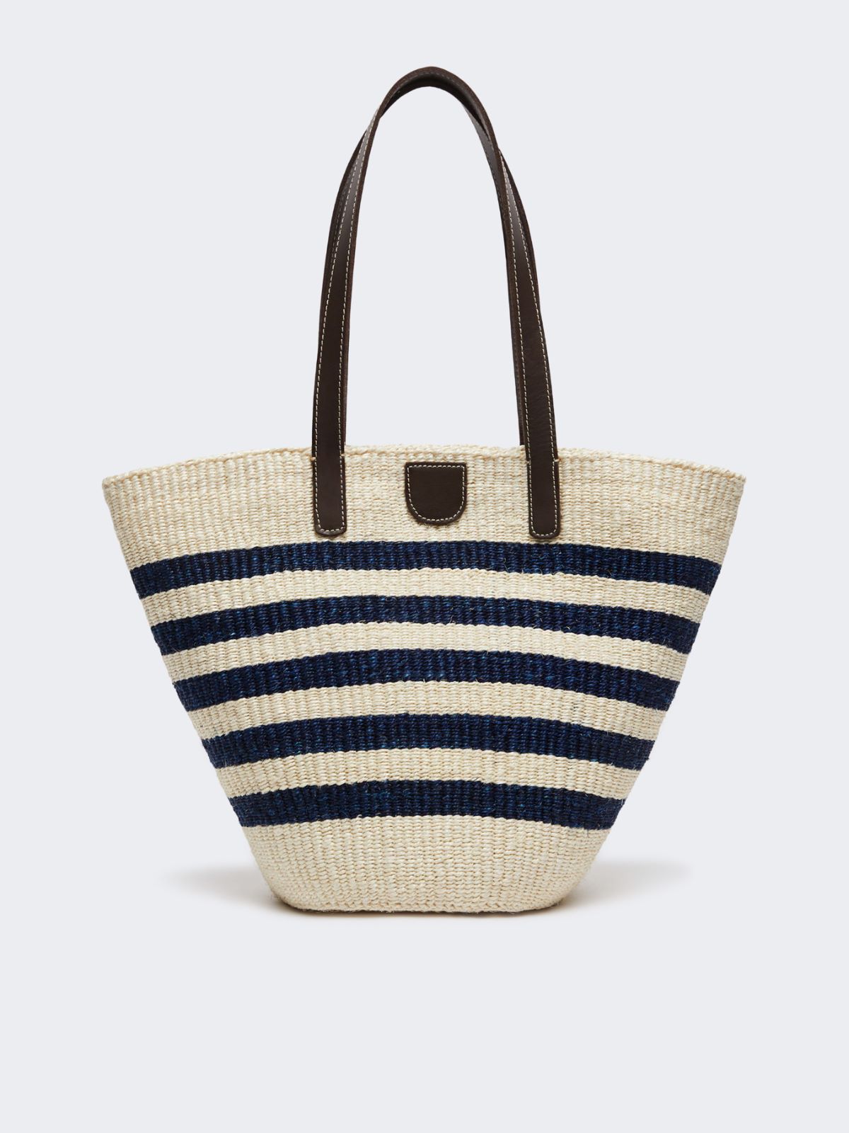 Large striped natural fibre bag - ULTRAMARINE - Weekend - 3