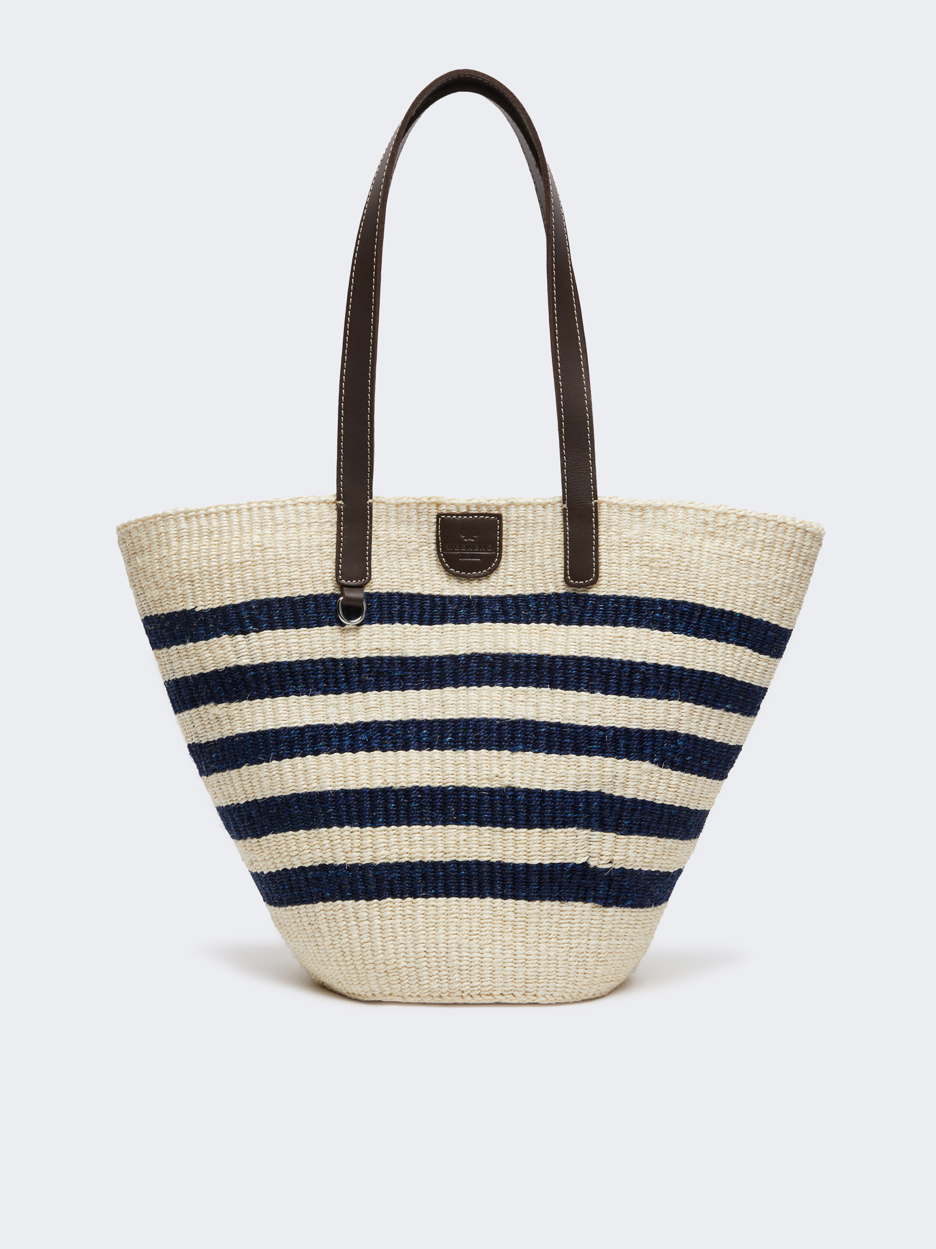 Large striped natural fibre bag - ULTRAMARINE - Weekend Max Mara