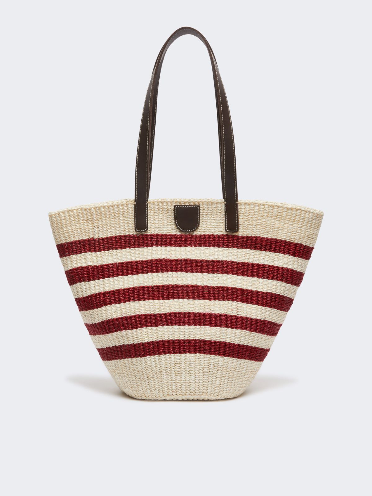 Large striped natural fibre bag - RED - Weekend - 3