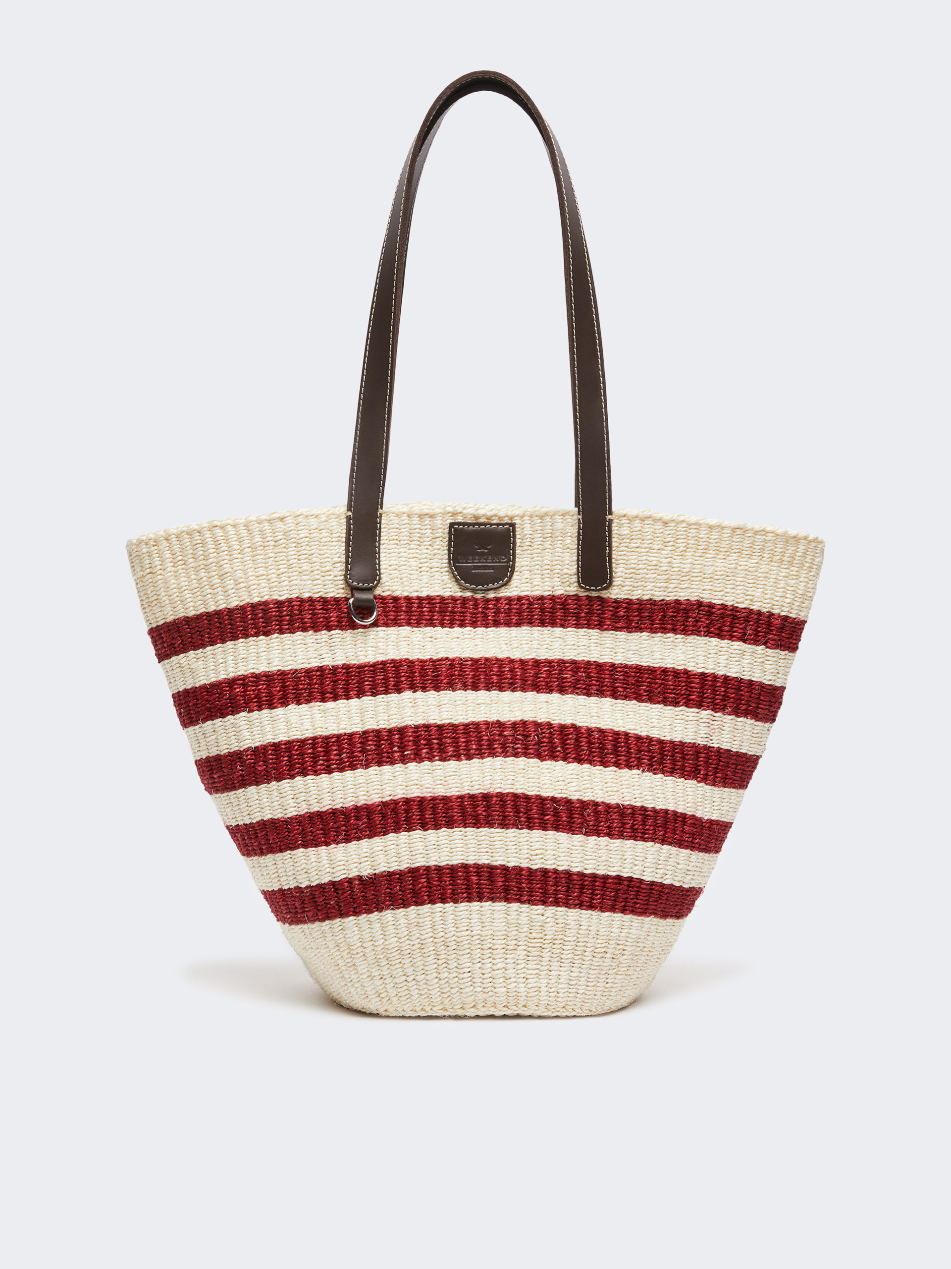 Large striped natural fibre bag - RED - Weekend Max Mara