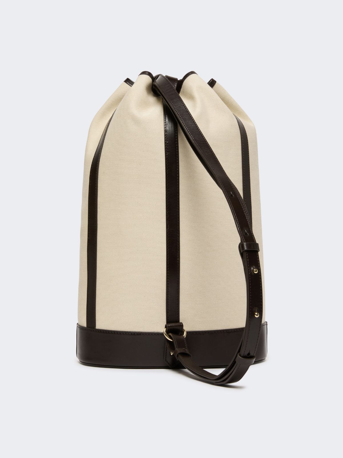 Canvas and leather backpack - BEIGE - Weekend - 3