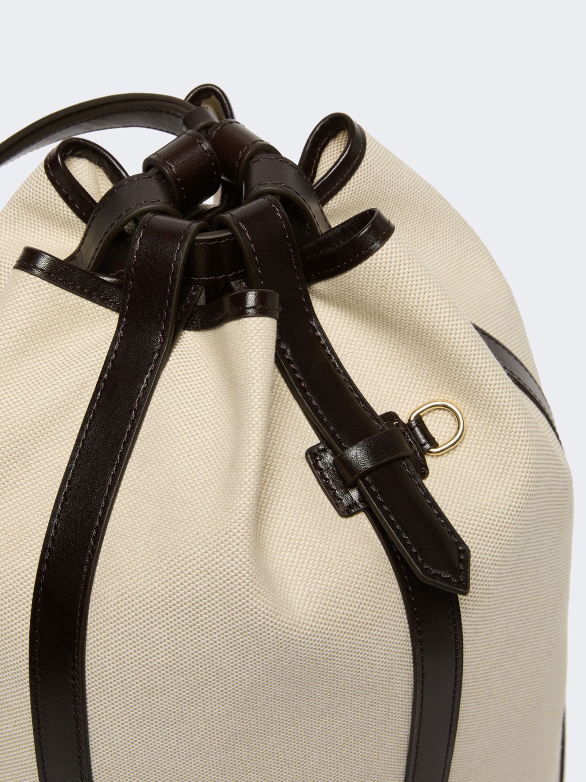 Canvas and leather backpack - BEIGE - Weekend - 6