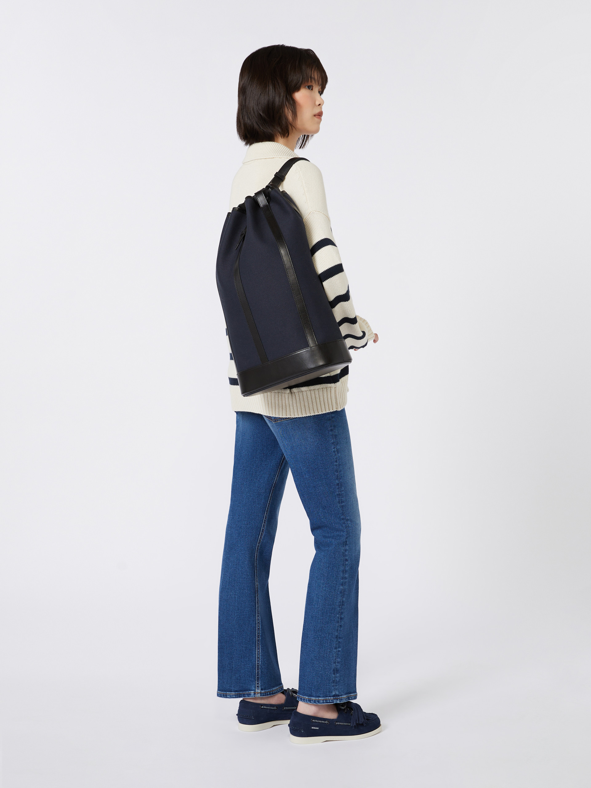 Canvas and leather backpack - ULTRAMARINE - Weekend Max Mara - 8