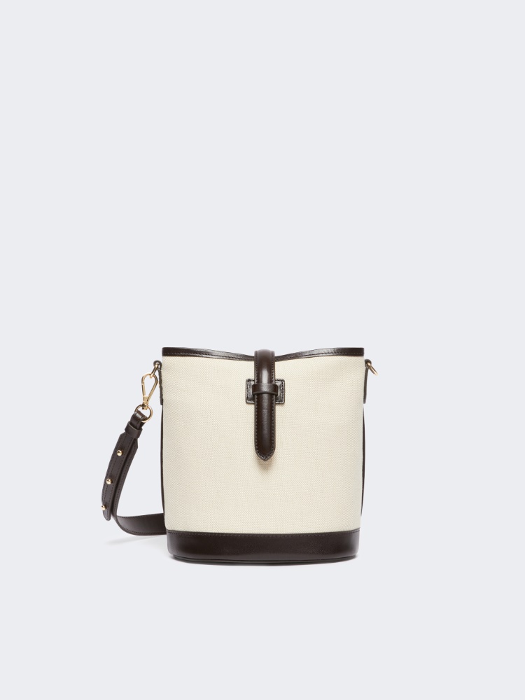 Small canvas and leather bucket bag - Weekend
