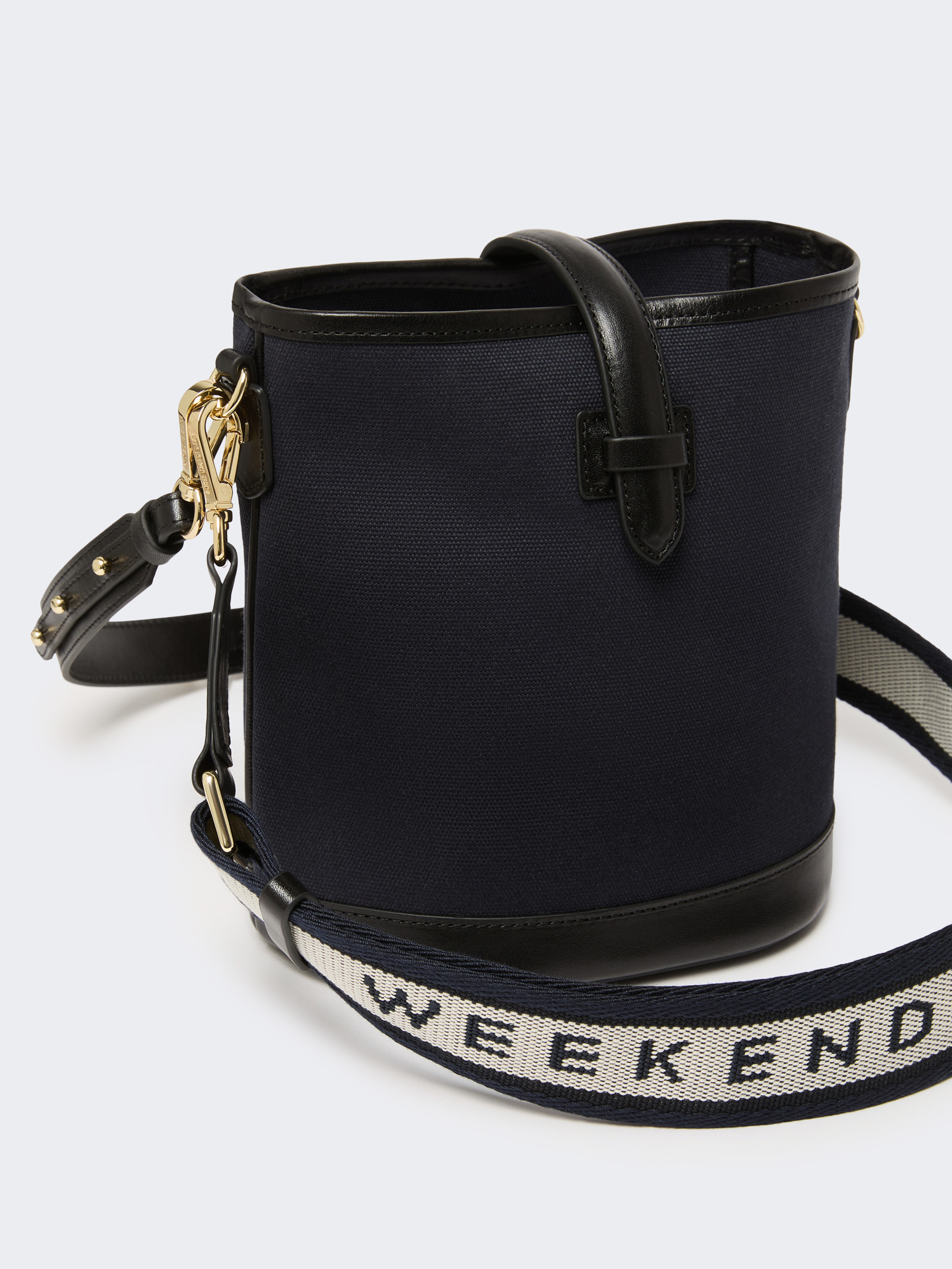 Small canvas and leather bucket bag - ULTRAMARINE - Weekend Max Mara - 4