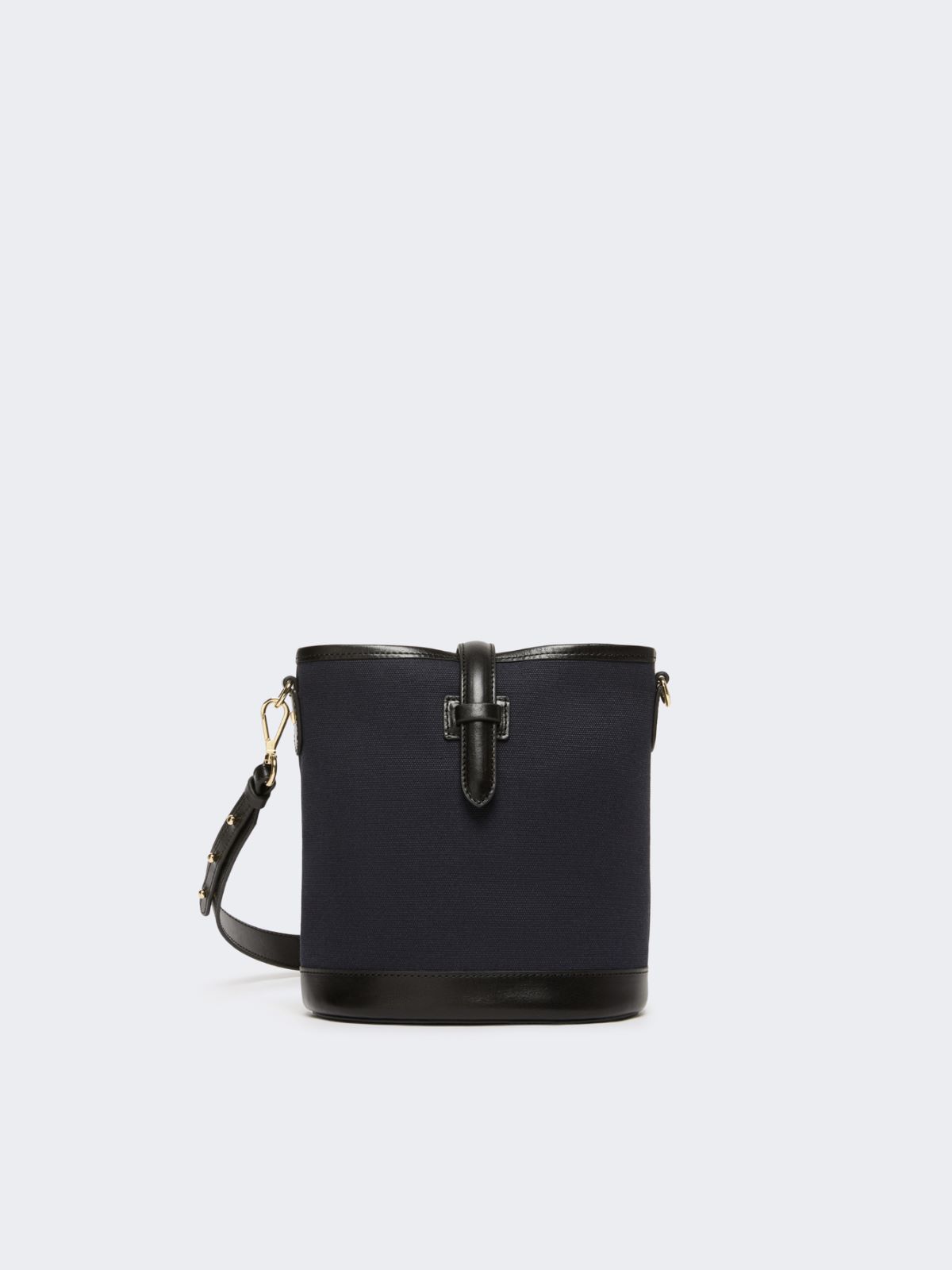 Small canvas and leather bucket bag - ULTRAMARINE - Weekend