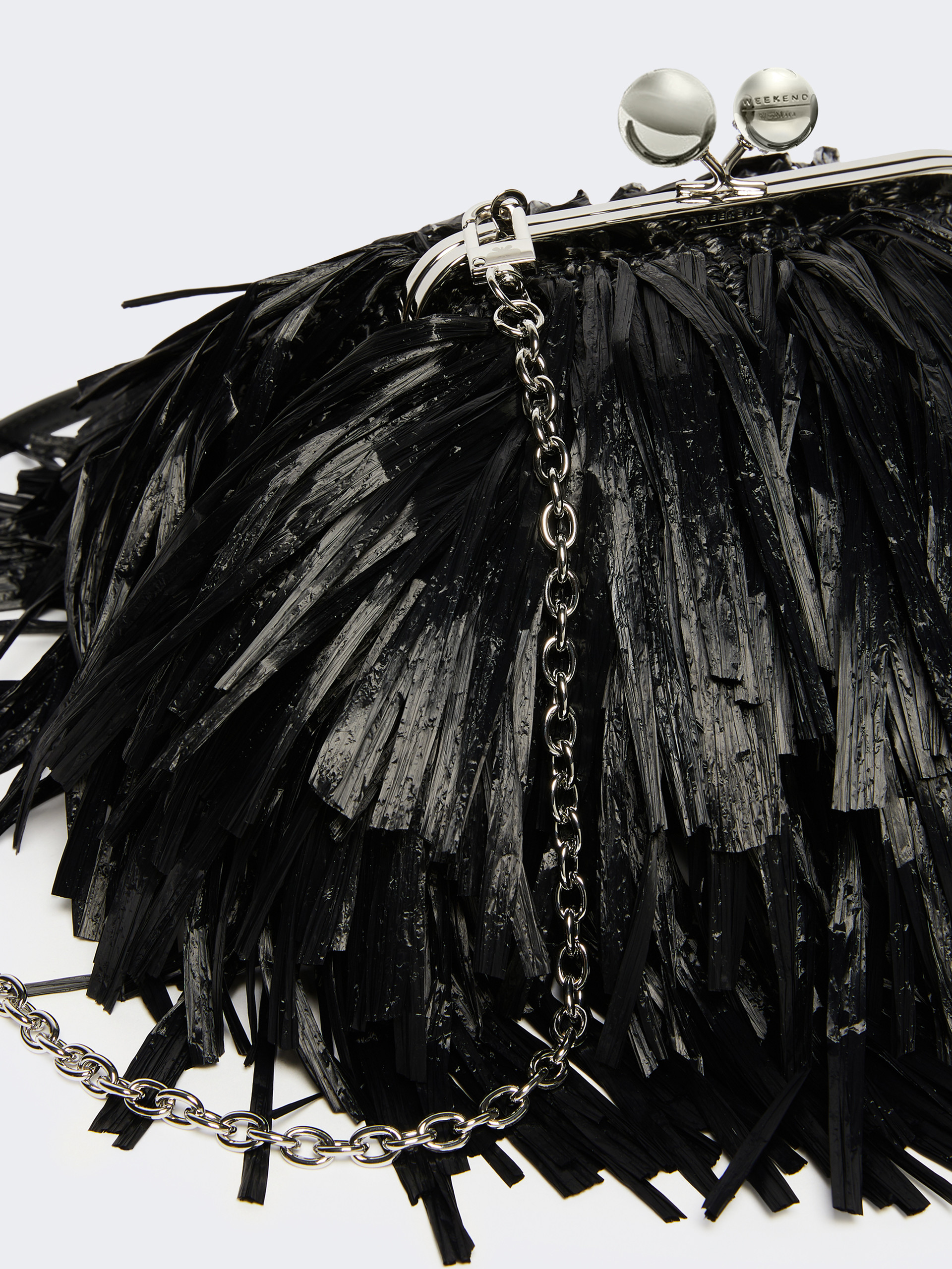 Small Pasticcino Bag with fringes - BLACK - Weekend Max Mara - 4